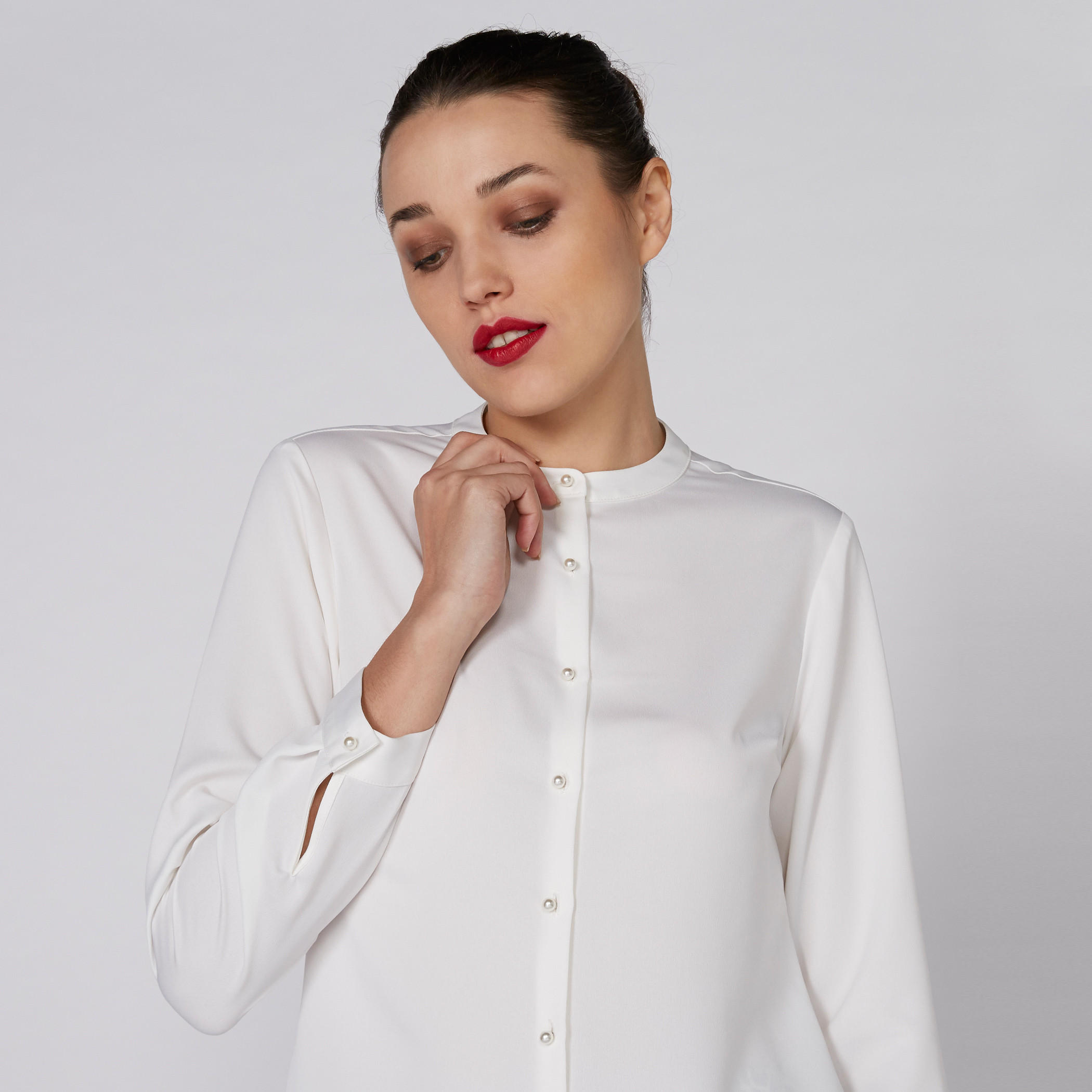 قميص بياقة ماندارين وأكمام طويلة-women-clothing-shirtsandblouses-shirts-image-1