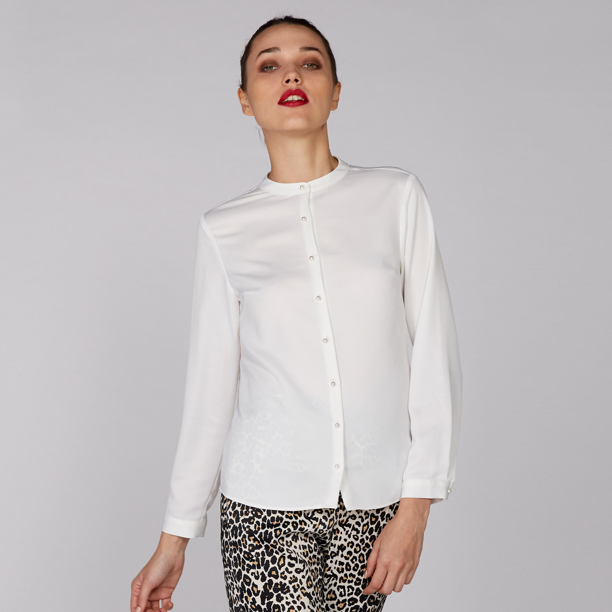 قميص بياقة ماندارين وأكمام طويلة-women-clothing-shirtsandblouses-shirts-image-2