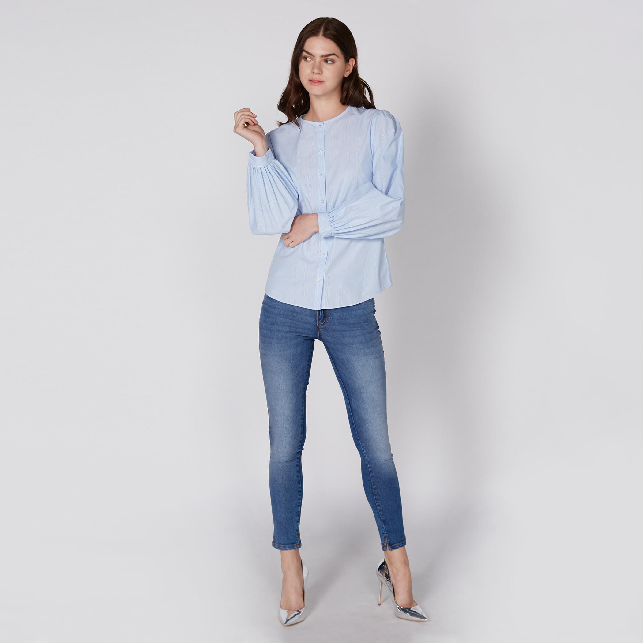 Long Sleeves Shirt with Complete Placket-women-clothing-shirtsandblouses-shirts-image-1