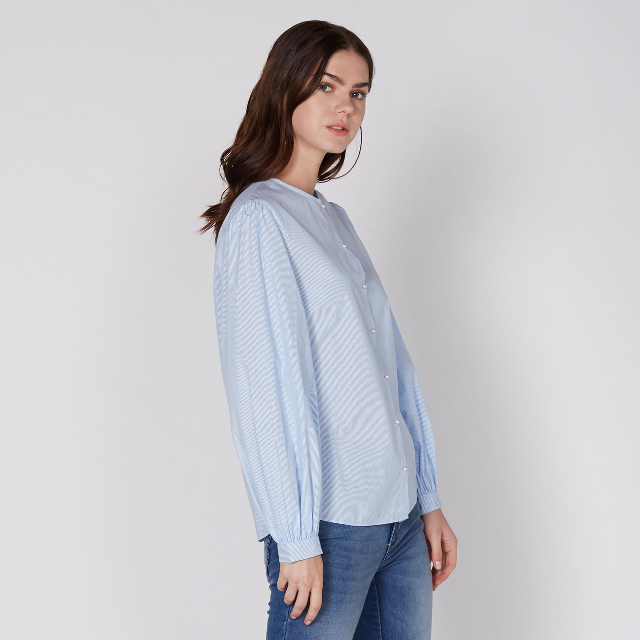 Long Sleeves Shirt with Complete Placket-women-clothing-shirtsandblouses-shirts-image-2