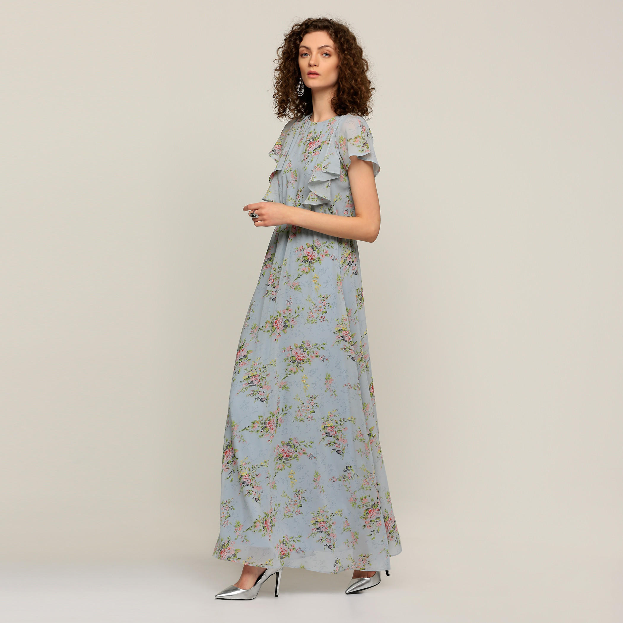 فستان بياقة مستديرة وأكمام كاب وطبعات-women-clothing-dresses-image-3