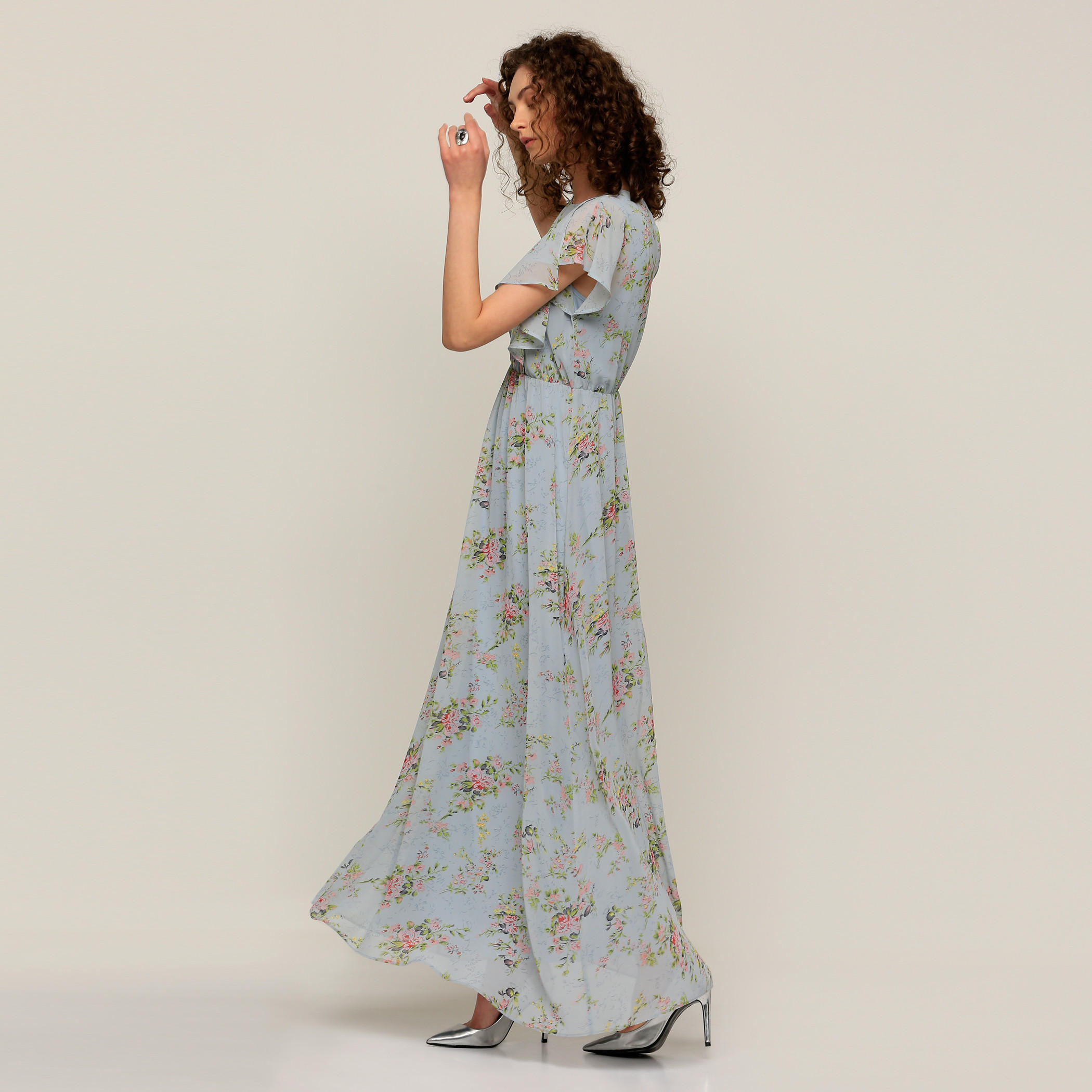 فستان بياقة مستديرة وأكمام كاب وطبعات-women-clothing-dresses-image-1
