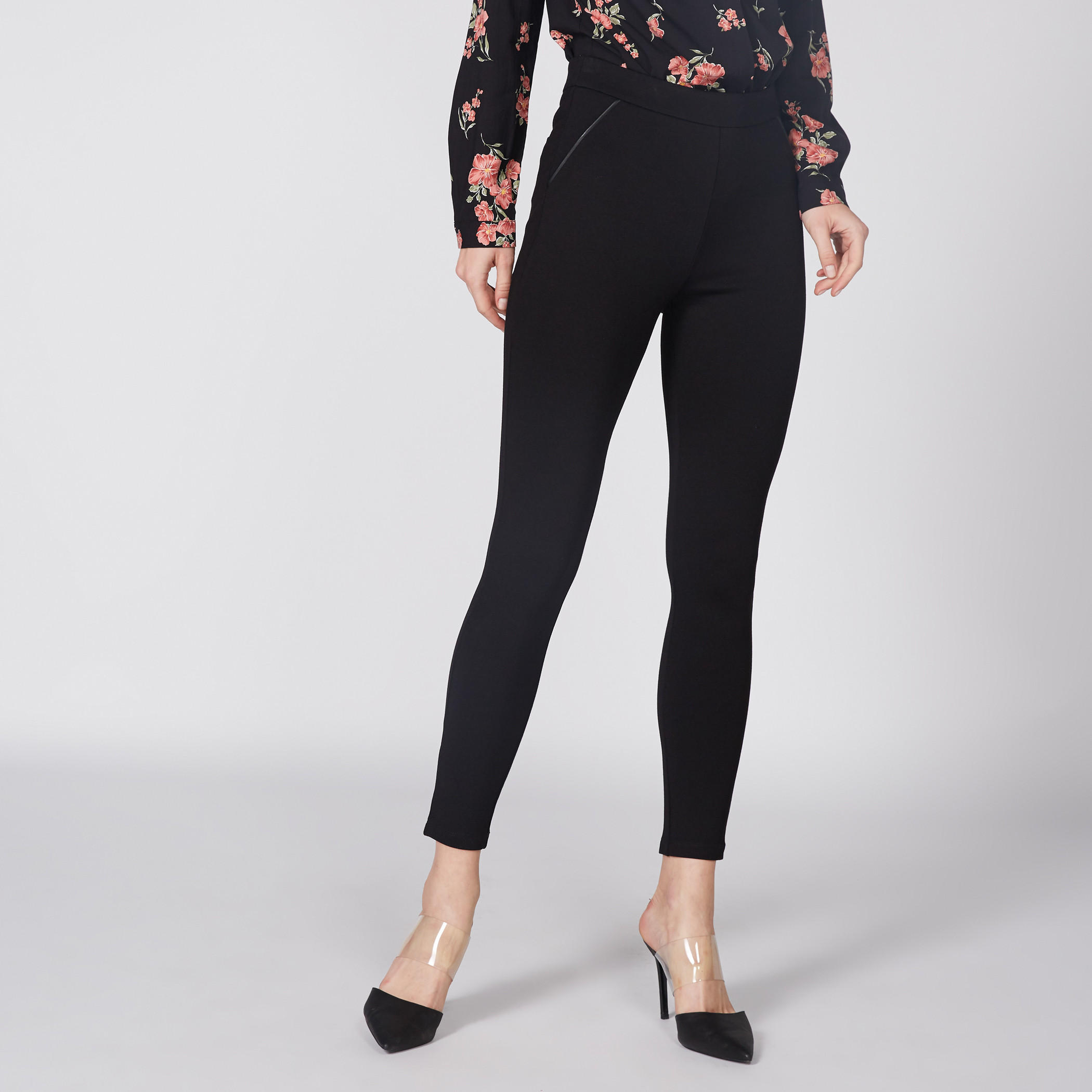 Full Length Jegging with Elasticised Waistband and Pocket Detail-women-clothing-bottoms-leggings-image-1