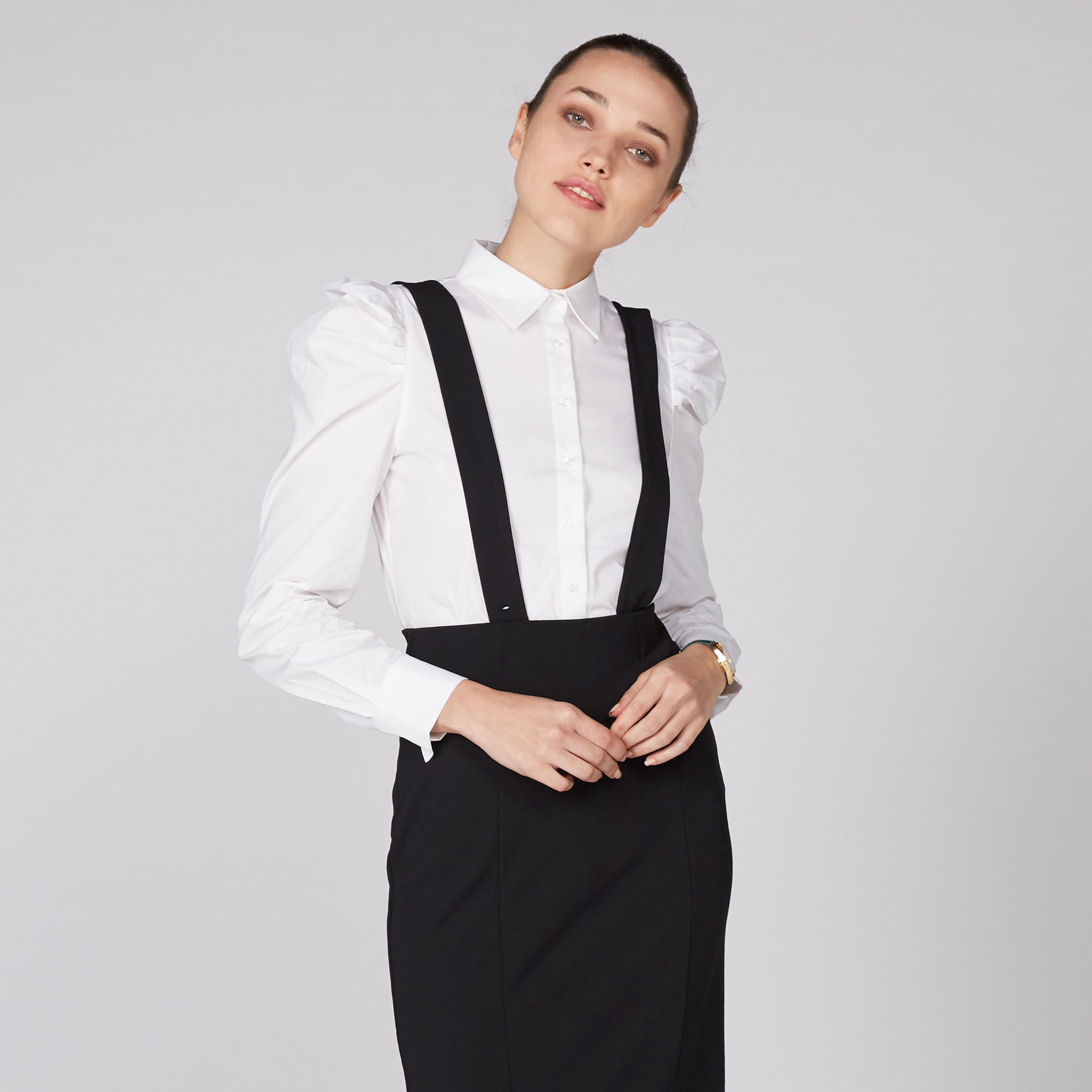 Midi Pencil Skirt with Suspenders-women-clothing-bottoms-skirts-image-1