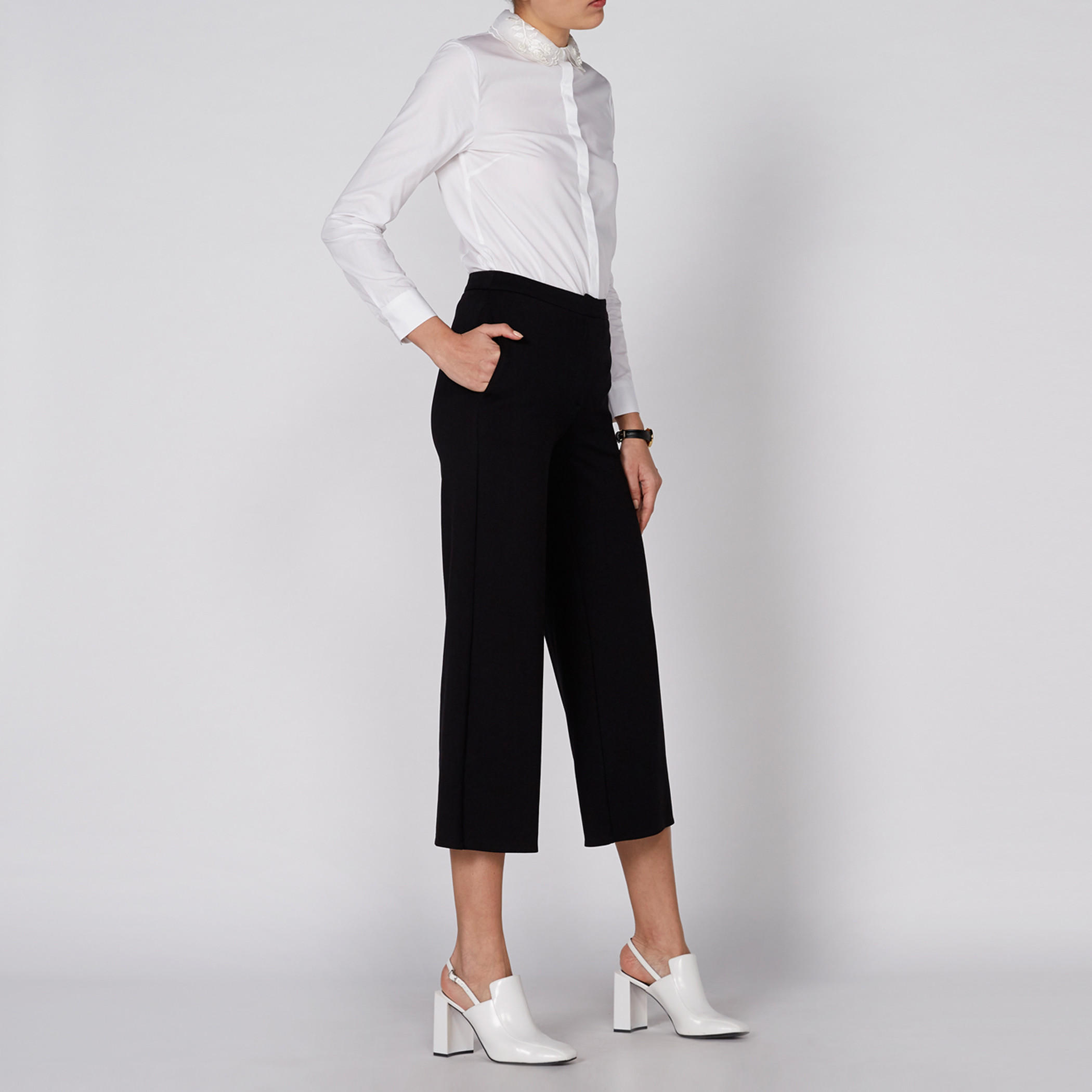Pocket Detail Culottes with Hook Closure-women-clothing-bottoms-trousers-image-3
