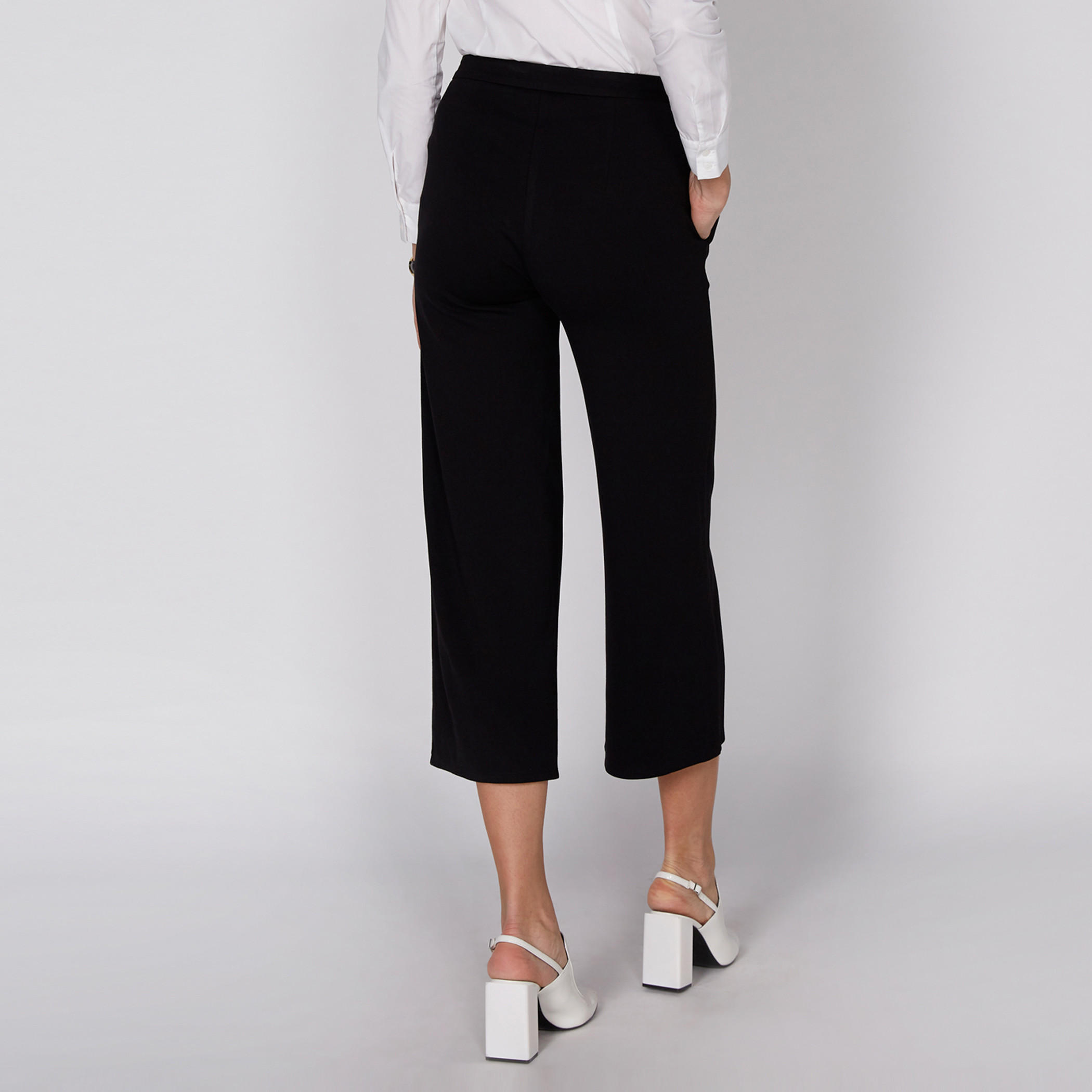 Pocket Detail Culottes with Hook Closure-women-clothing-bottoms-trousers-image-4