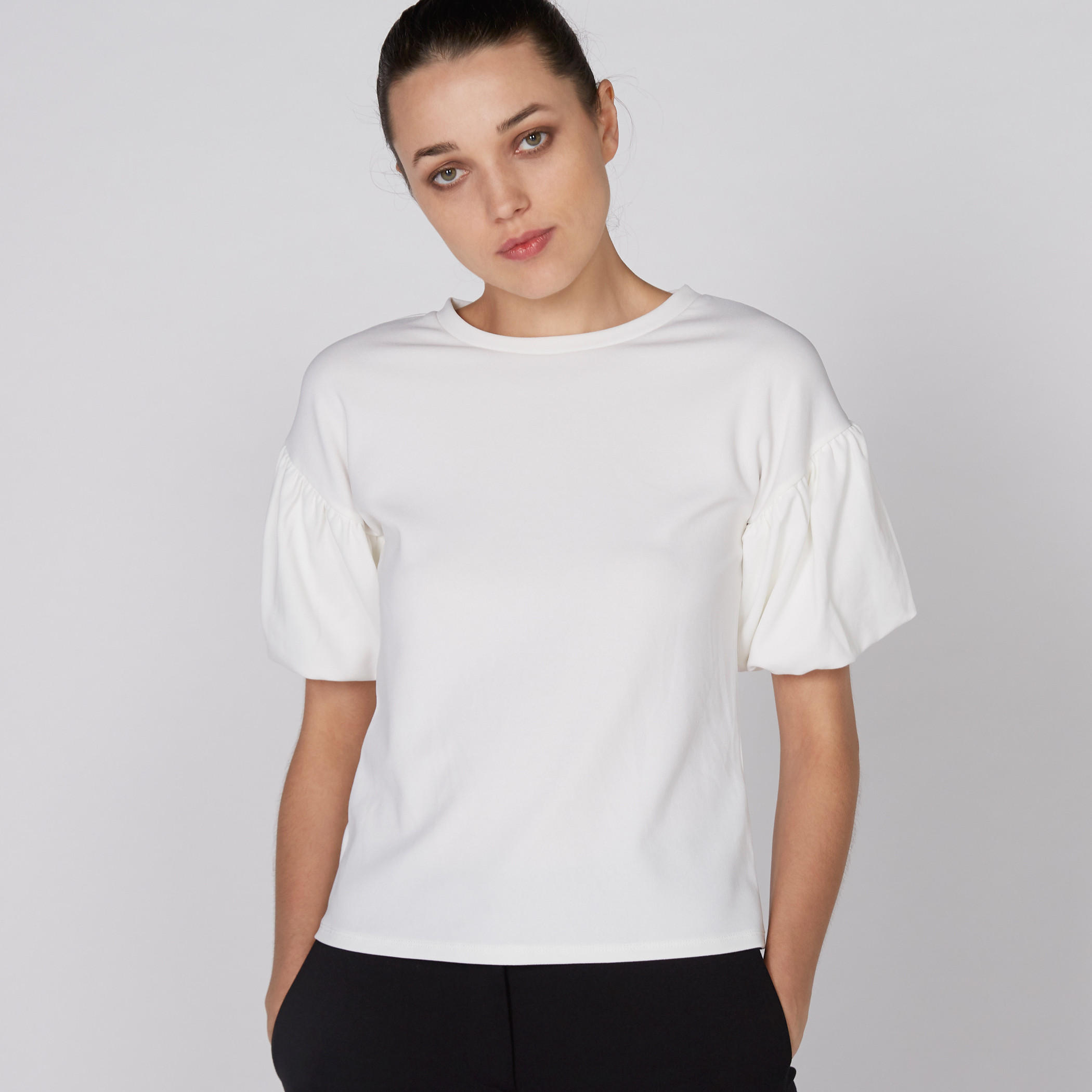 بلوزة بياقة مستديرة وأكمام قصيرة-women-clothing-shirtsandblouses-blouses-image-4