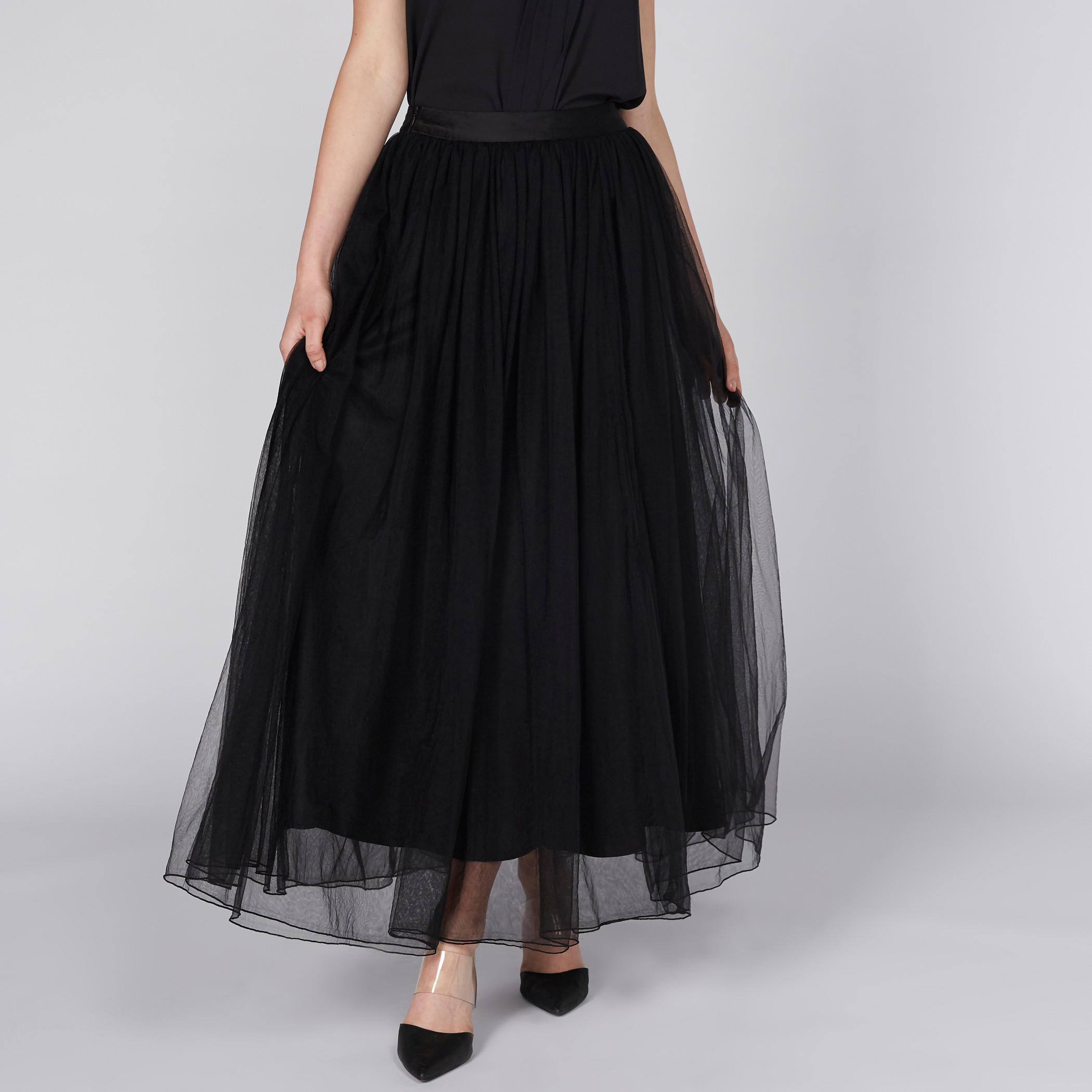 تنورة ماكسي بتفاصيل شبكية وسحّاب إغلاق-women-clothing-bottoms-skirts-image-3