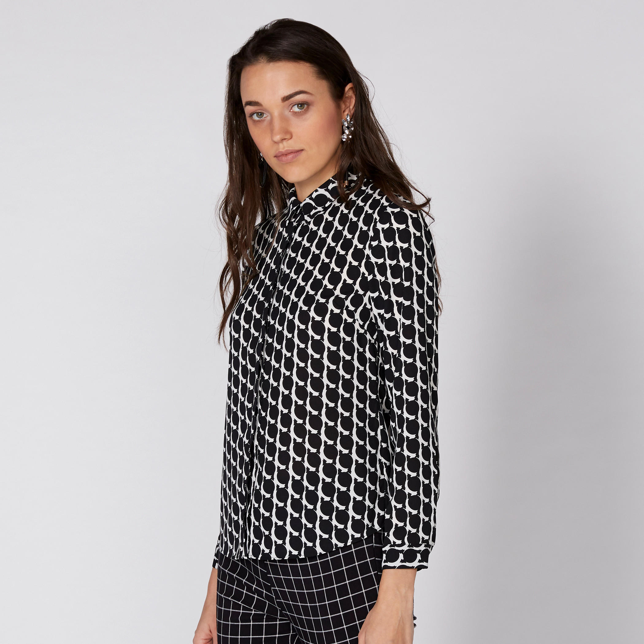 Printed Shirt with Long Sleeves and Concealed Placket-women-clothing-shirtsandblouses-shirts-image-2