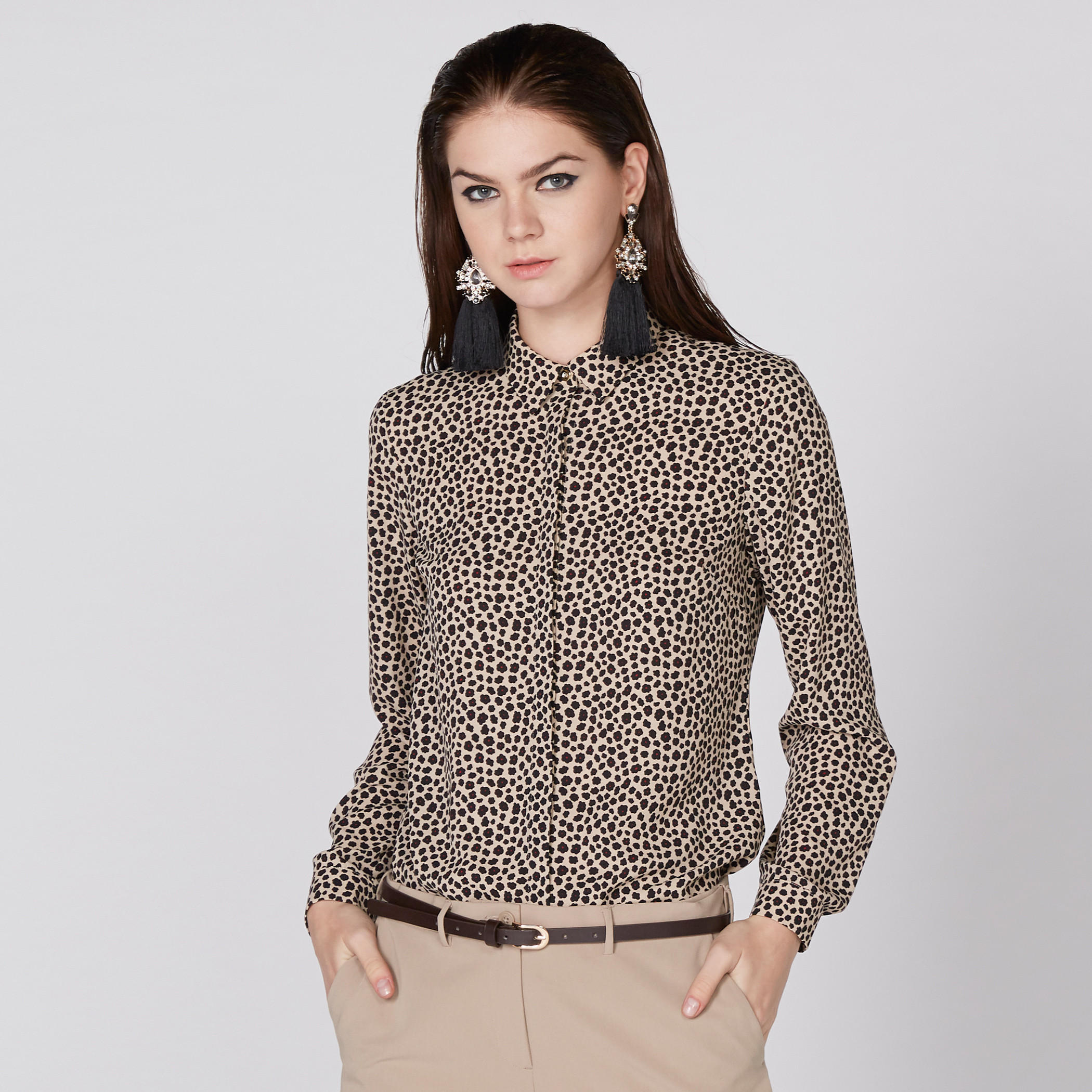 Printed Shirt with Long Sleeves and Concealed Placket-women-clothing-shirtsandblouses-shirts-image-1