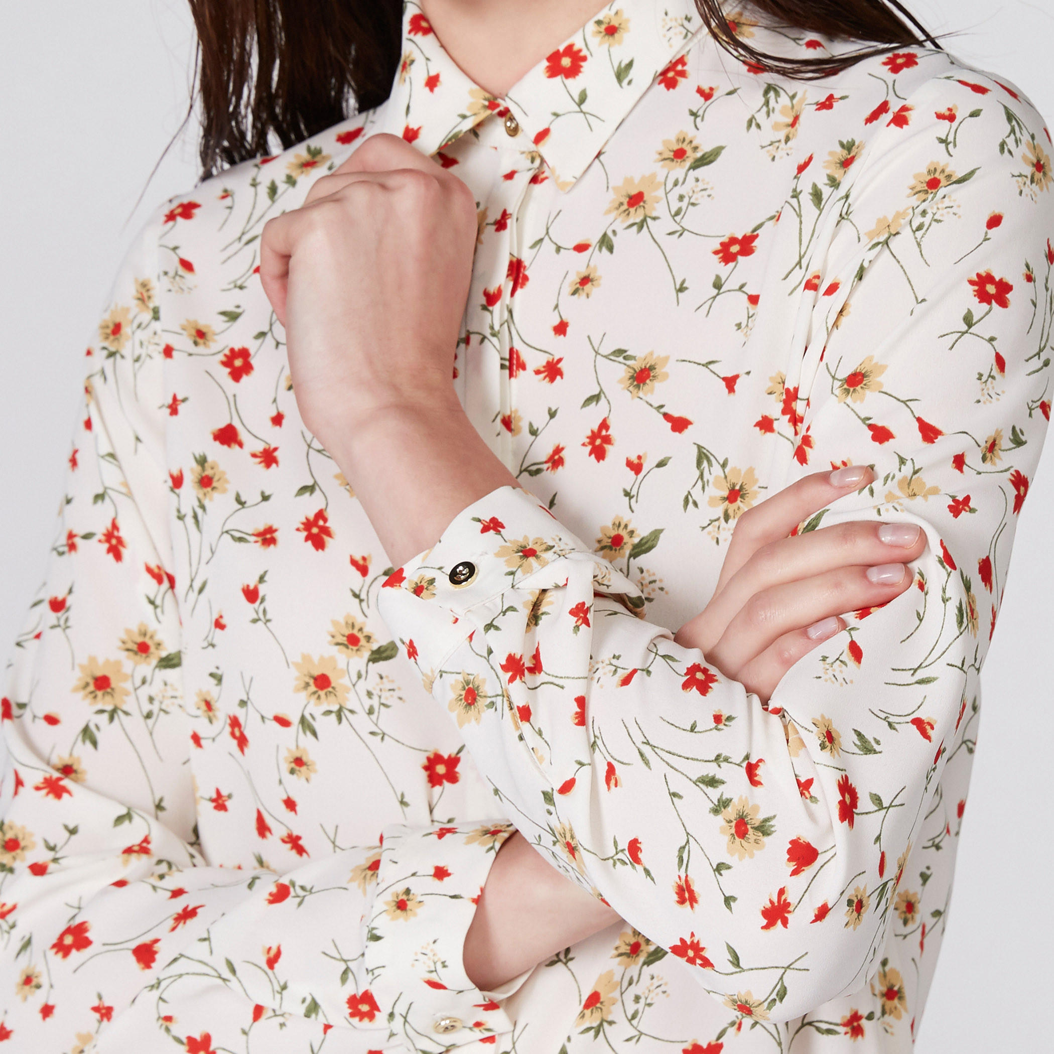 Printed Shirt with Long Sleeves and Concealed Placket-women-clothing-shirtsandblouses-shirts-image-1