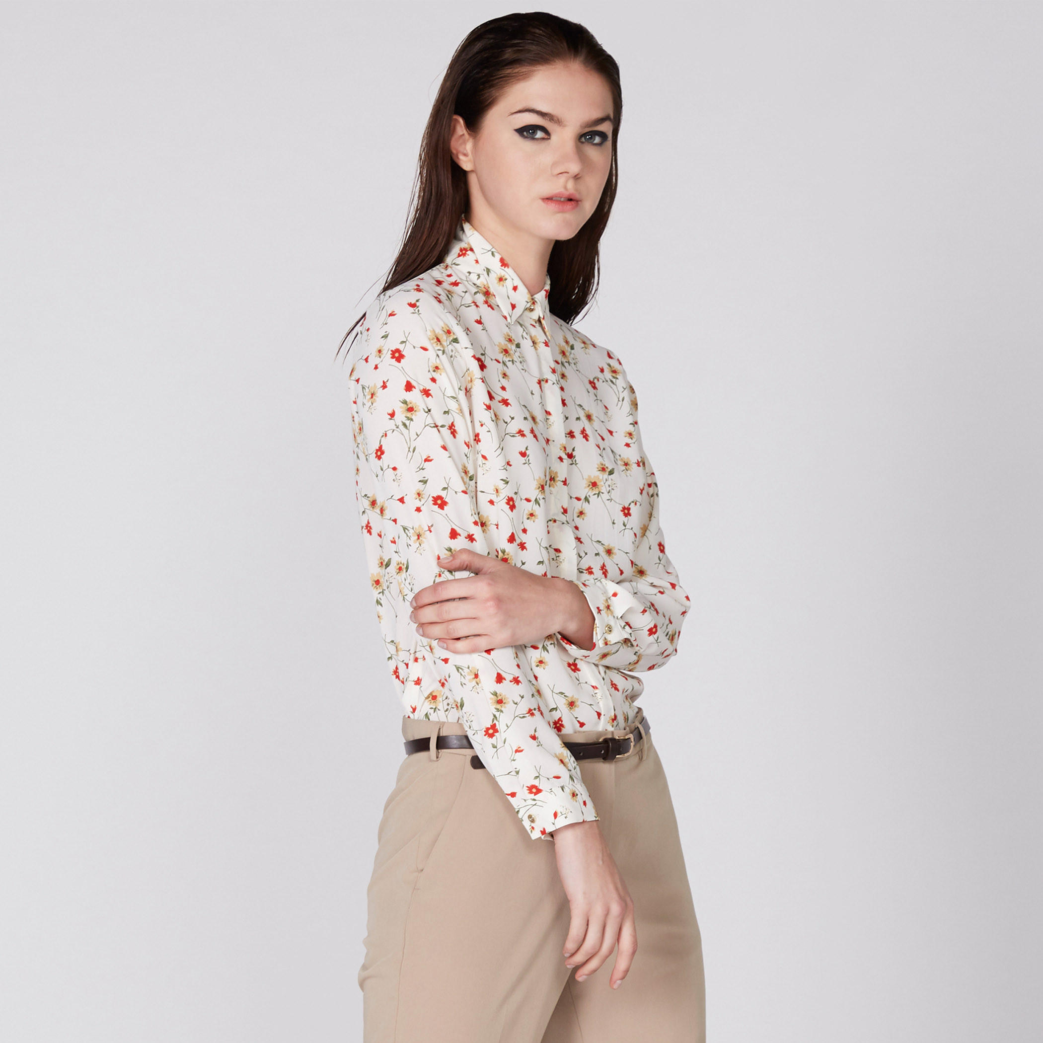 Printed Shirt with Long Sleeves and Concealed Placket-women-clothing-shirtsandblouses-shirts-image-2