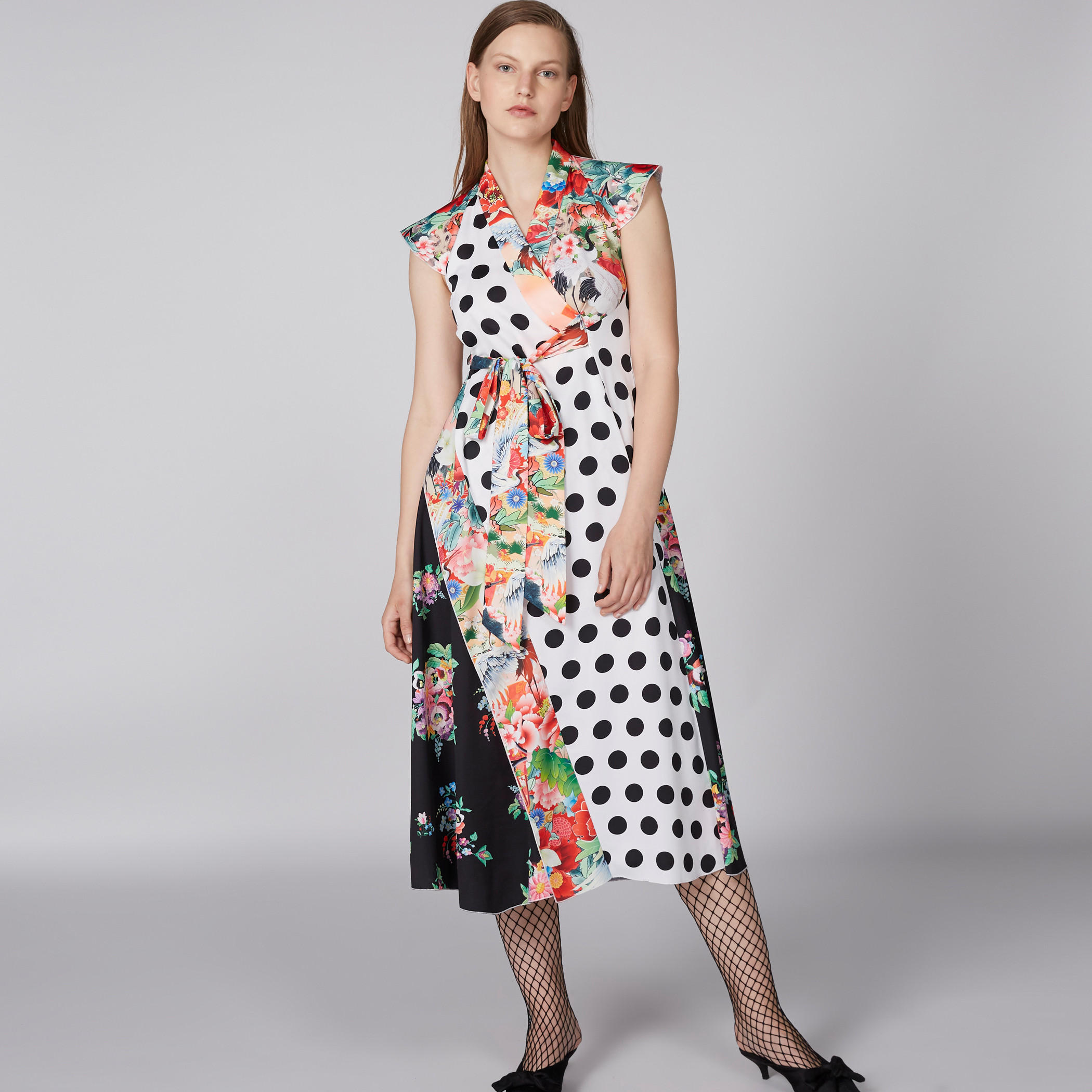 فستان بأكمام كاب ورباط وطبعات-women-clothing-dresses-image-1