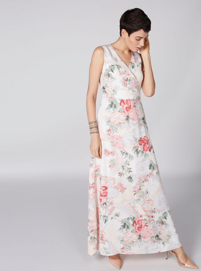 فستان طويل دون أكمام بياقة V وطبعات-women-clothing-dresses-image-1