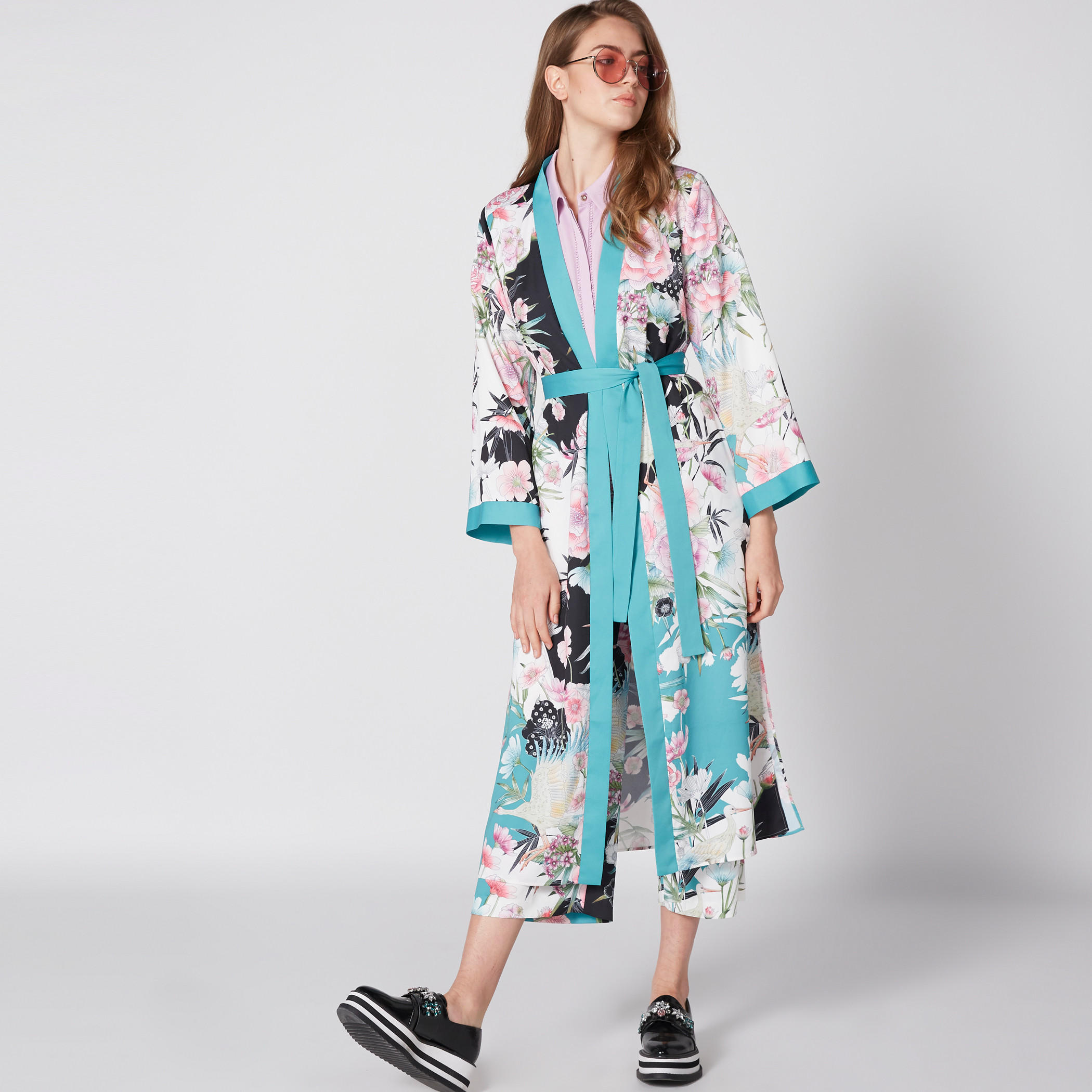بنطال واسع الساقين بخصر مطاطي وجيوب وطبعات أزهار-women-clothing-bottoms-trousers-image-2