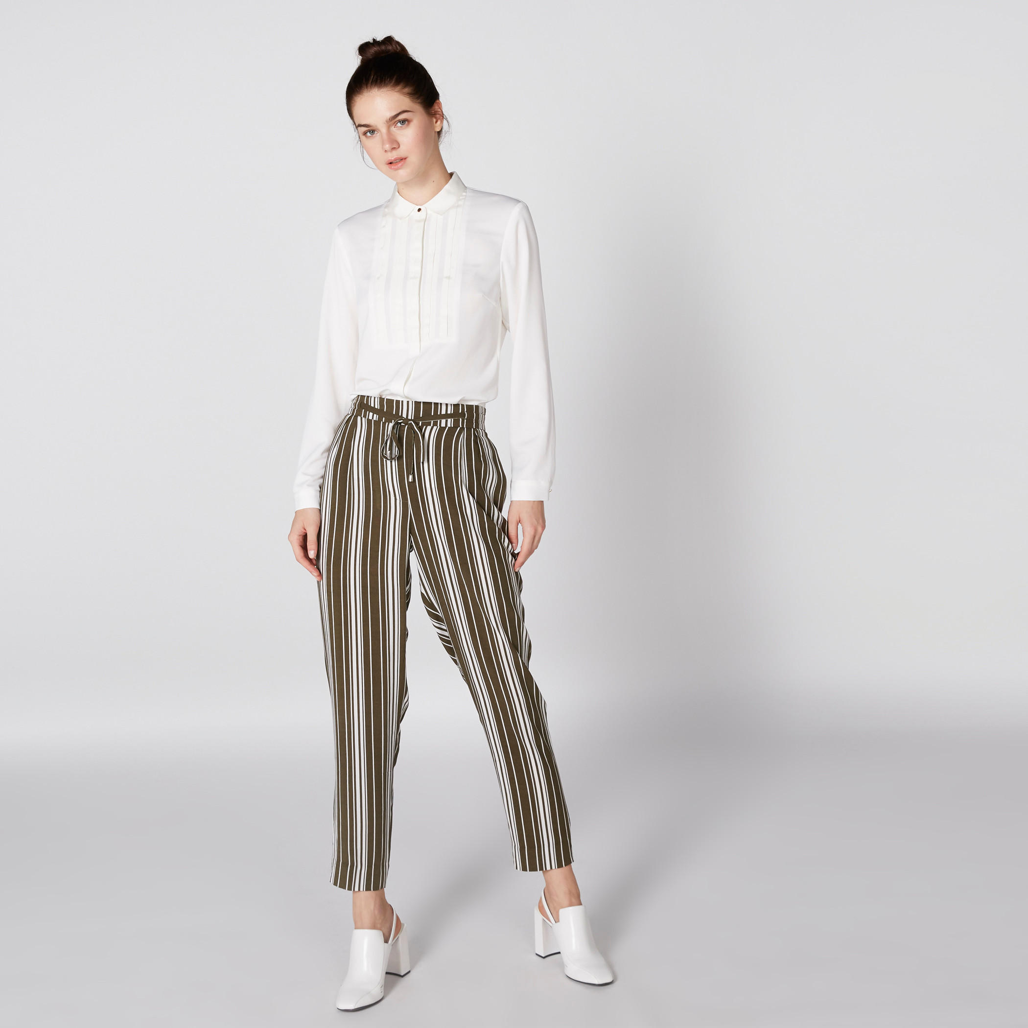 Long Sleeves Shirt with Concealed Placket-women-clothing-shirtsandblouses-shirts-image-1
