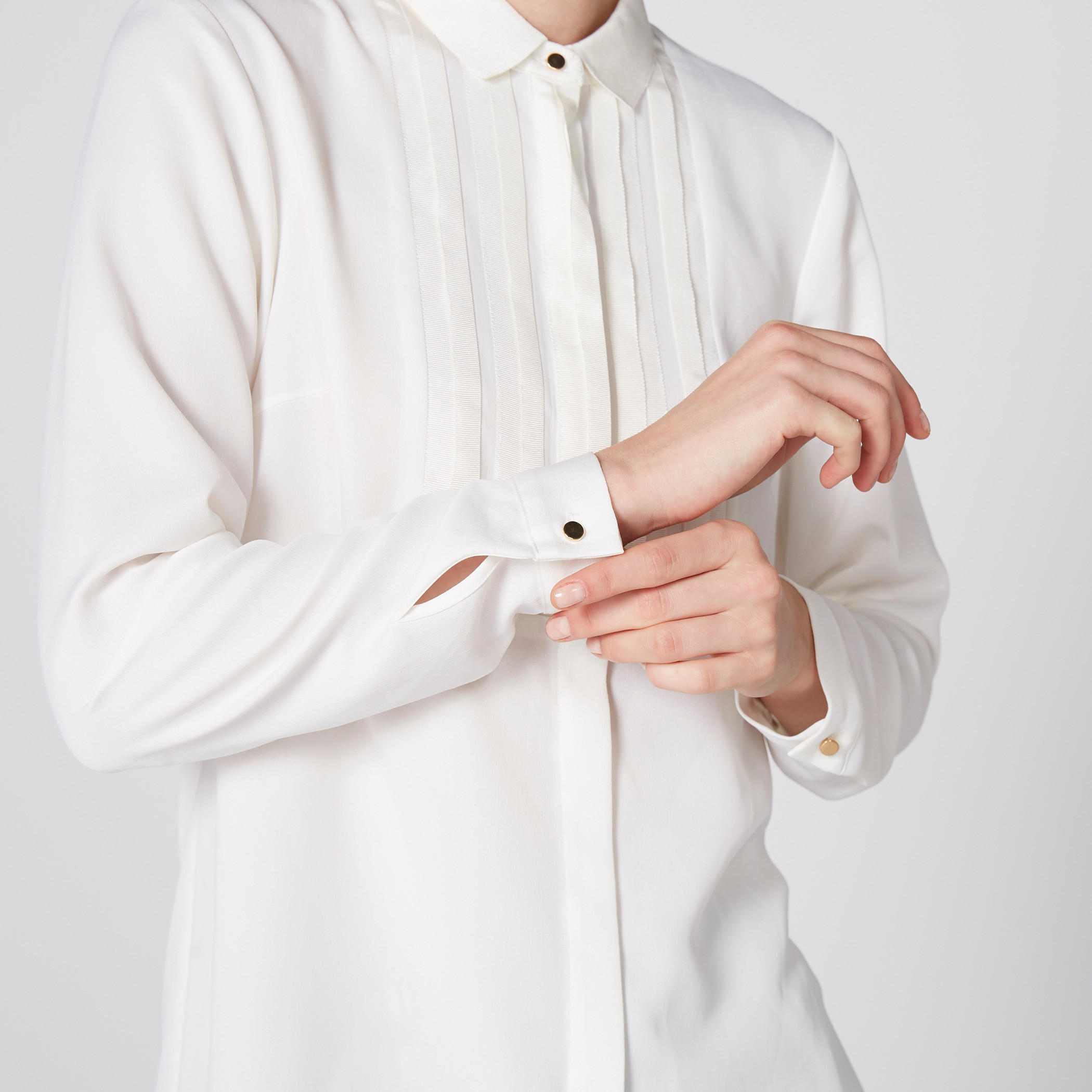 Long Sleeves Shirt with Concealed Placket-women-clothing-shirtsandblouses-shirts-image-2