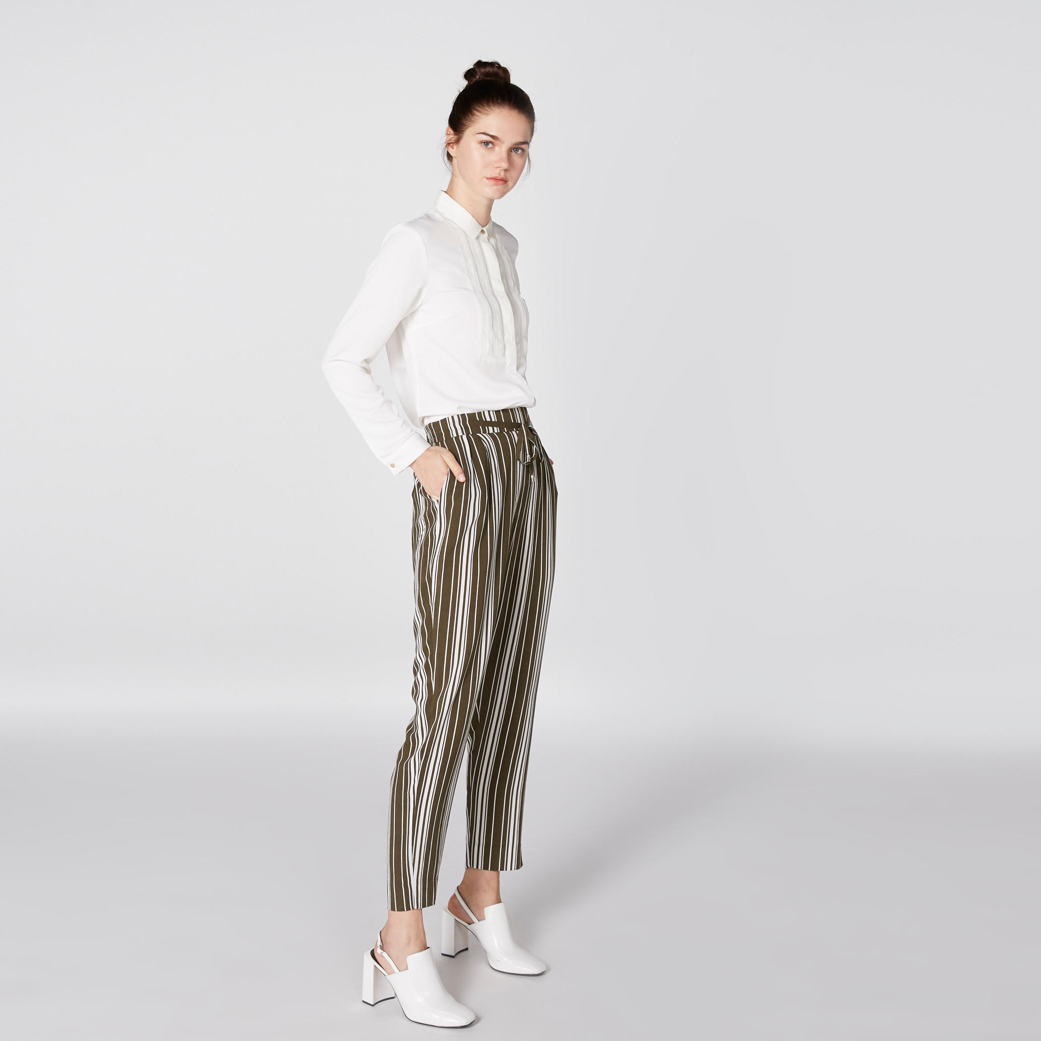 Long Sleeves Shirt with Concealed Placket-women-clothing-shirtsandblouses-shirts-image-5