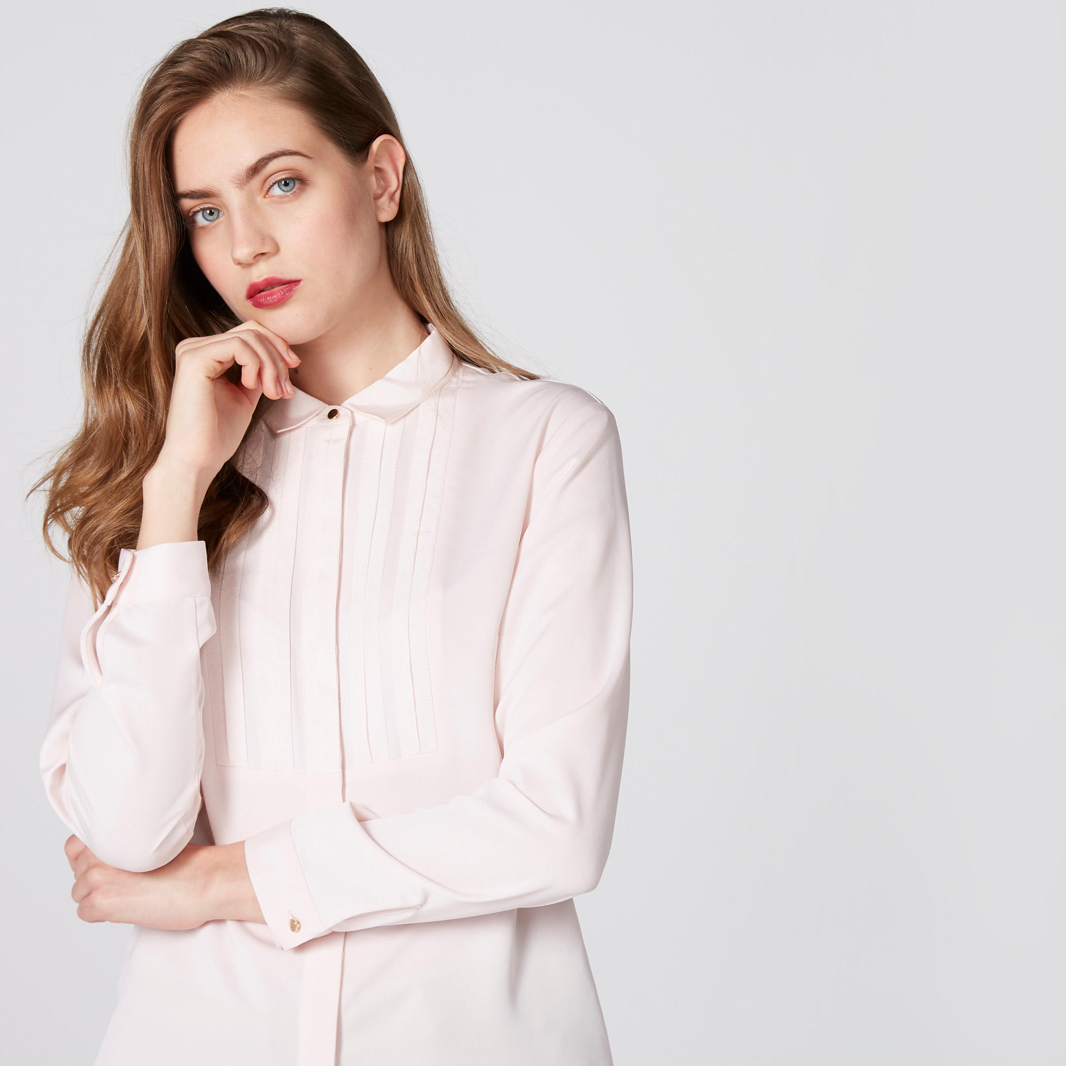 قميص بأكمام طويلة ووصلة أزرار مخفية-women-clothing-shirtsandblouses-shirts-image-1