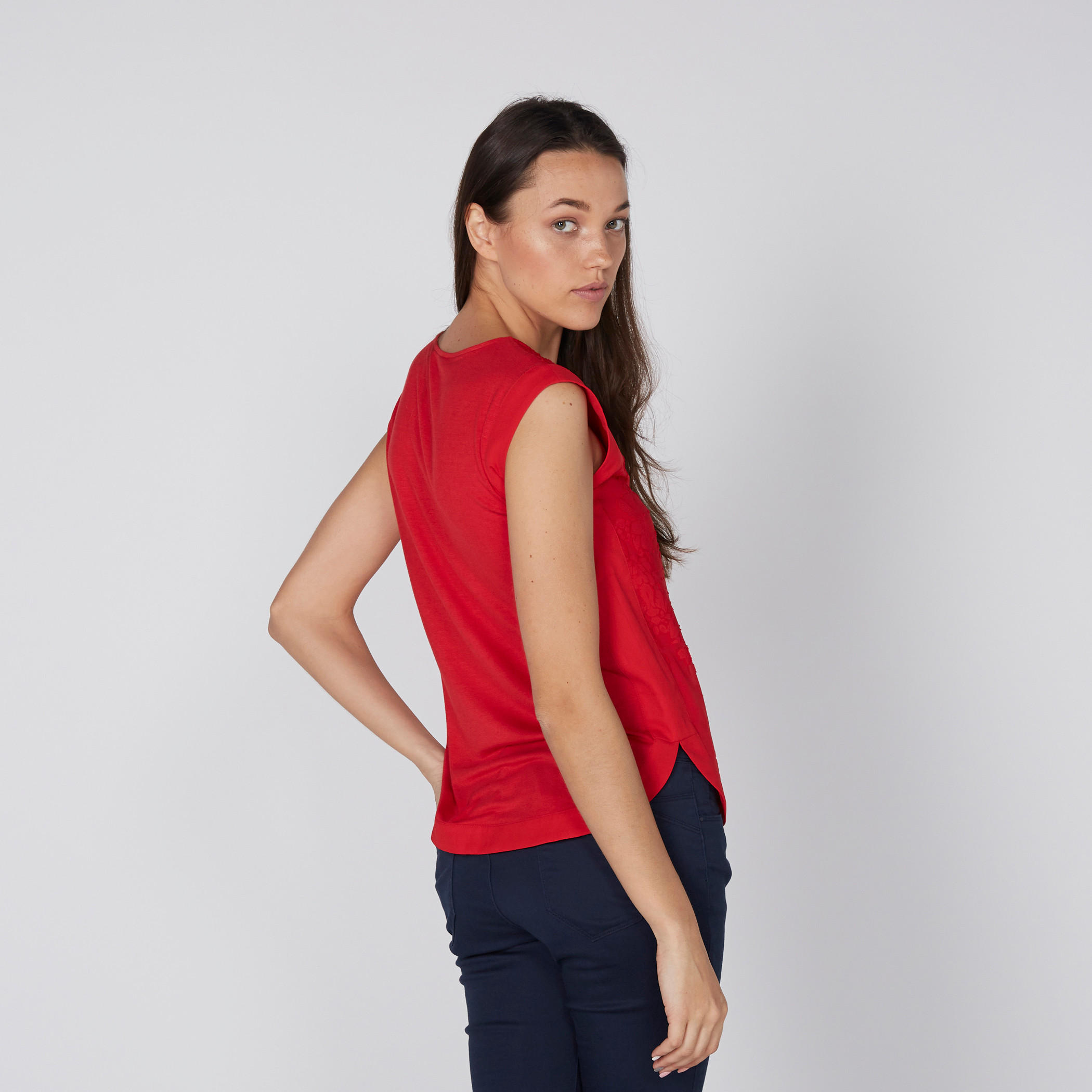 Textured Sleeveless Top with Round Neck-women-clothing-shirtsandblouses-blouses-image-4