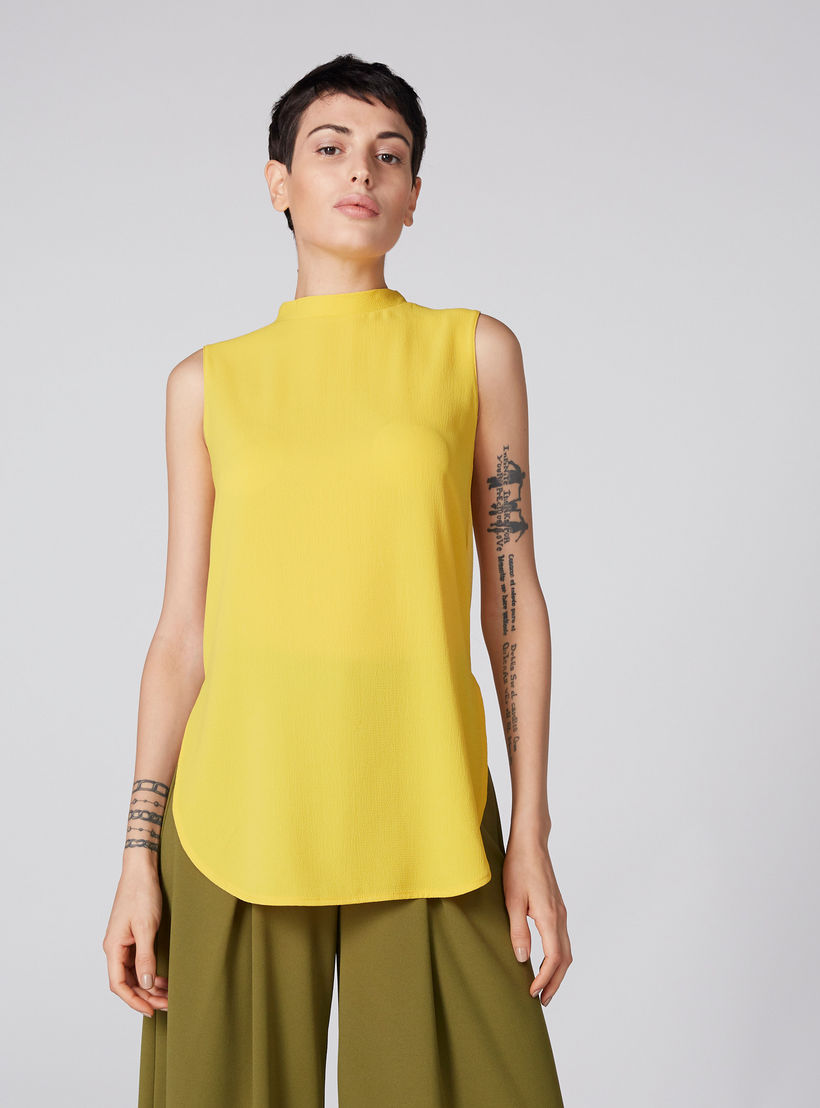 بلوزة دون أكمام بياقة عالية ومشبك إغلاق-women-clothing-shirtsandblouses-blouses-image-2