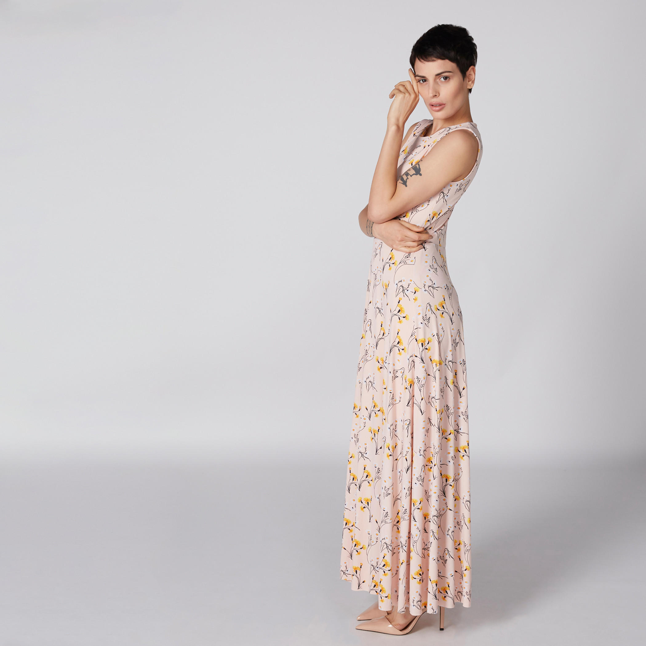 Printed Sleeveless Maxi Dress with Round Neck-women-clothing-dresses-image-2