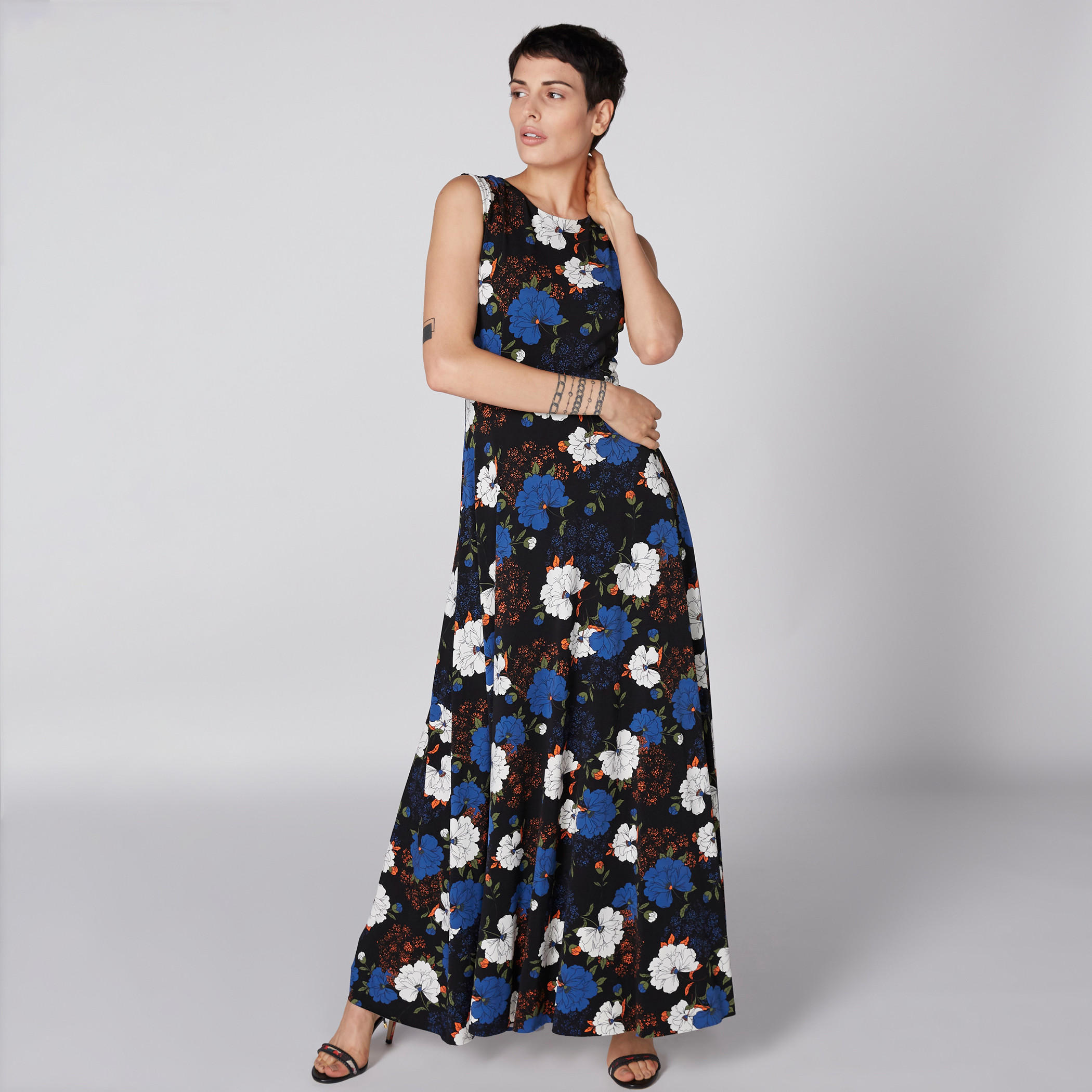فستان طويل دون أكمام بياقة مستديرة وطبعات-women-clothing-dresses-image-2