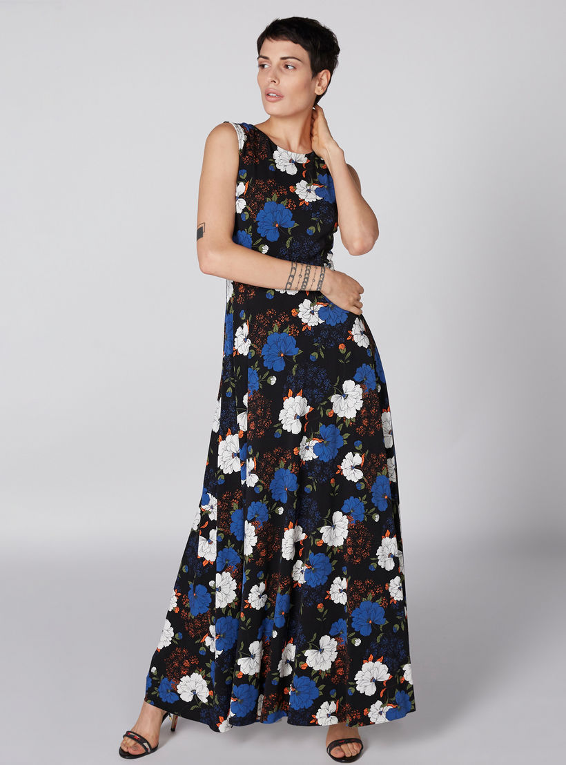 فستان طويل دون أكمام بياقة مستديرة وطبعات-women-clothing-dresses-image-2