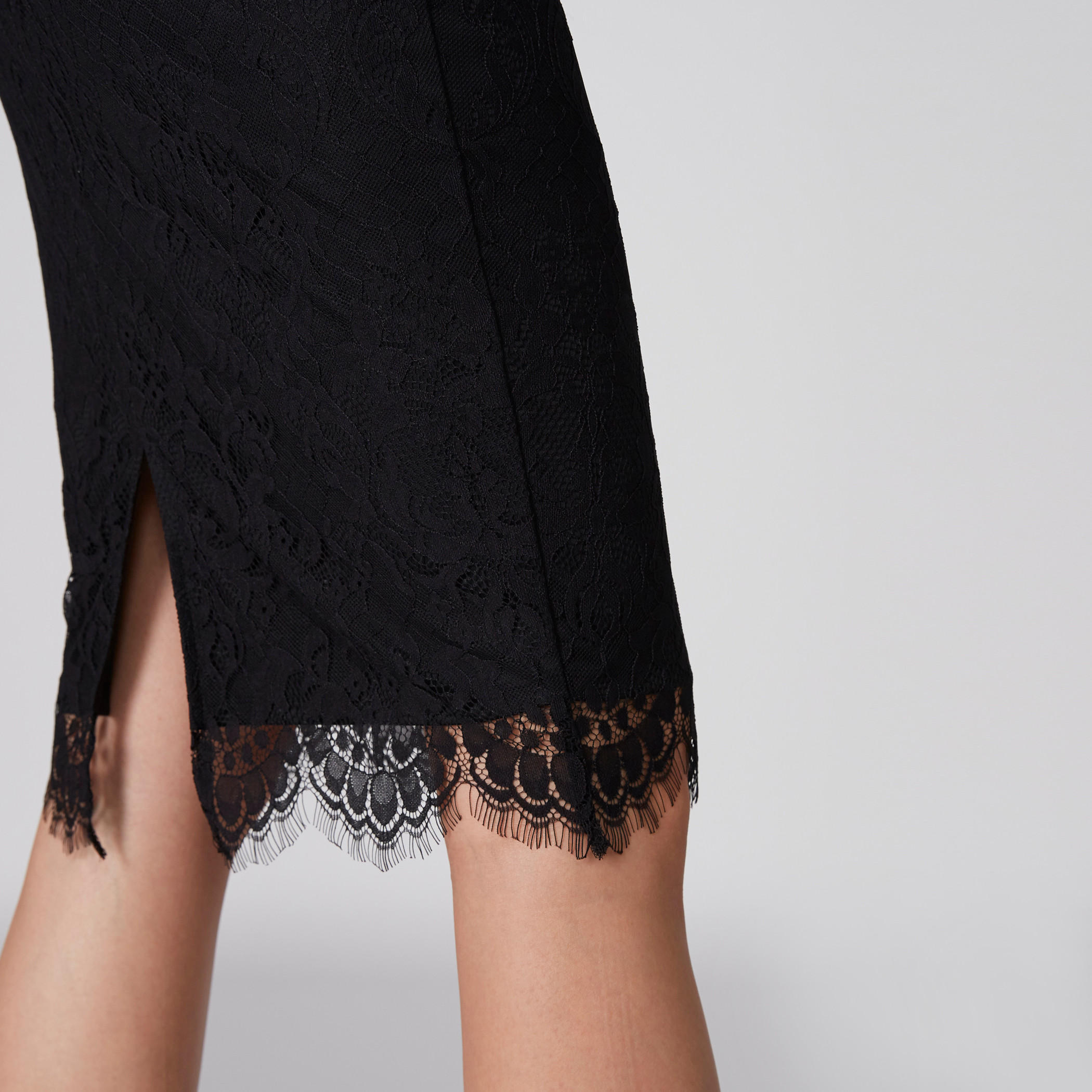 تنورة ميدي بتفاصيل دانتيل وسحّاب إغلاق-women-clothing-bottoms-skirts-image-4