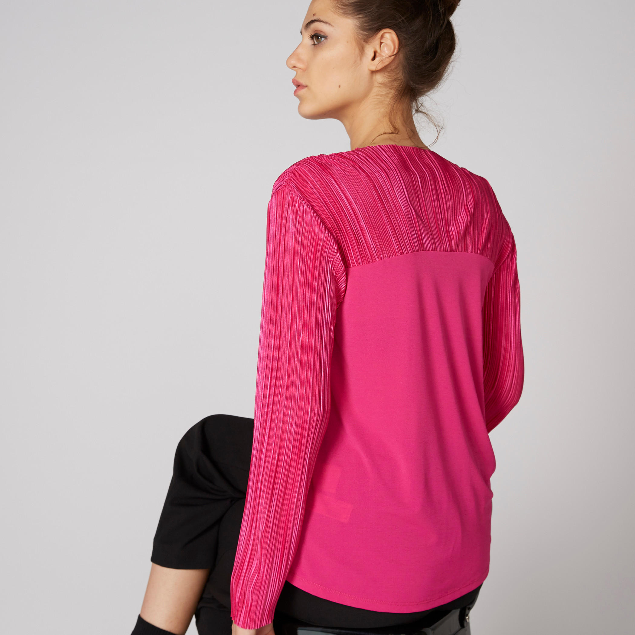 بلوزة بياقة قارب وأكمام طويلة-women-clothing-shirtsandblouses-blouses-image-2