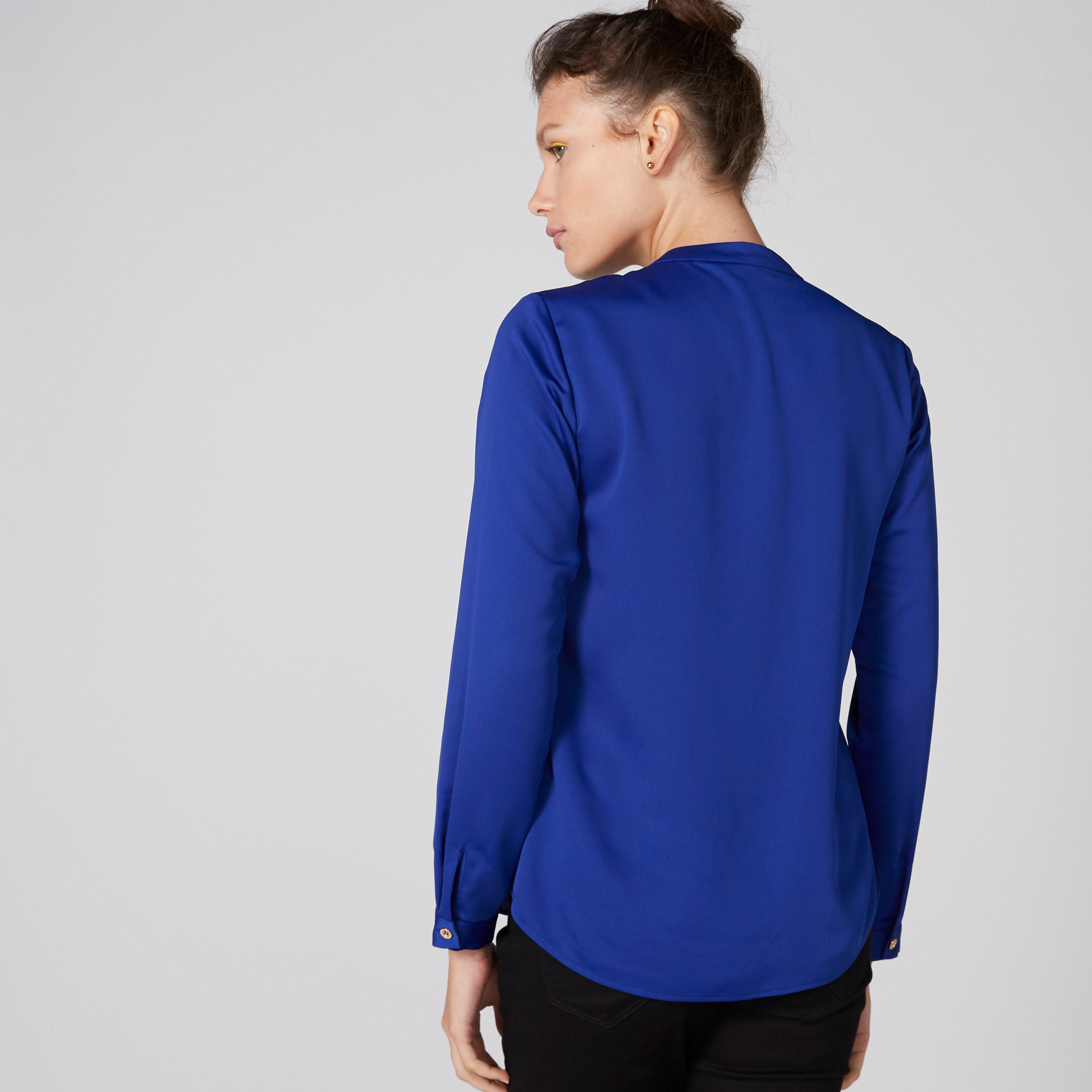 قميص بأكمام طويلة وياقة ماندارين وأزرار-women-clothing-shirtsandblouses-shirts-image-2