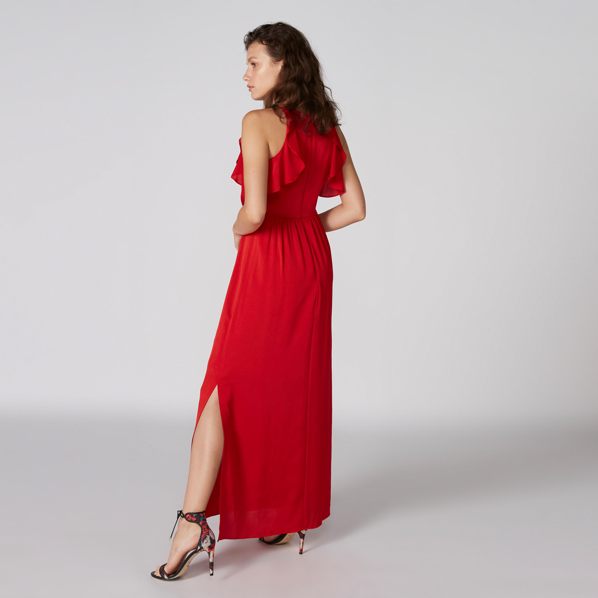 فستان ماكسي بلا أكمام بتفاصيل كشكش وفتحة جانبية-women-clothing-dresses-image-2
