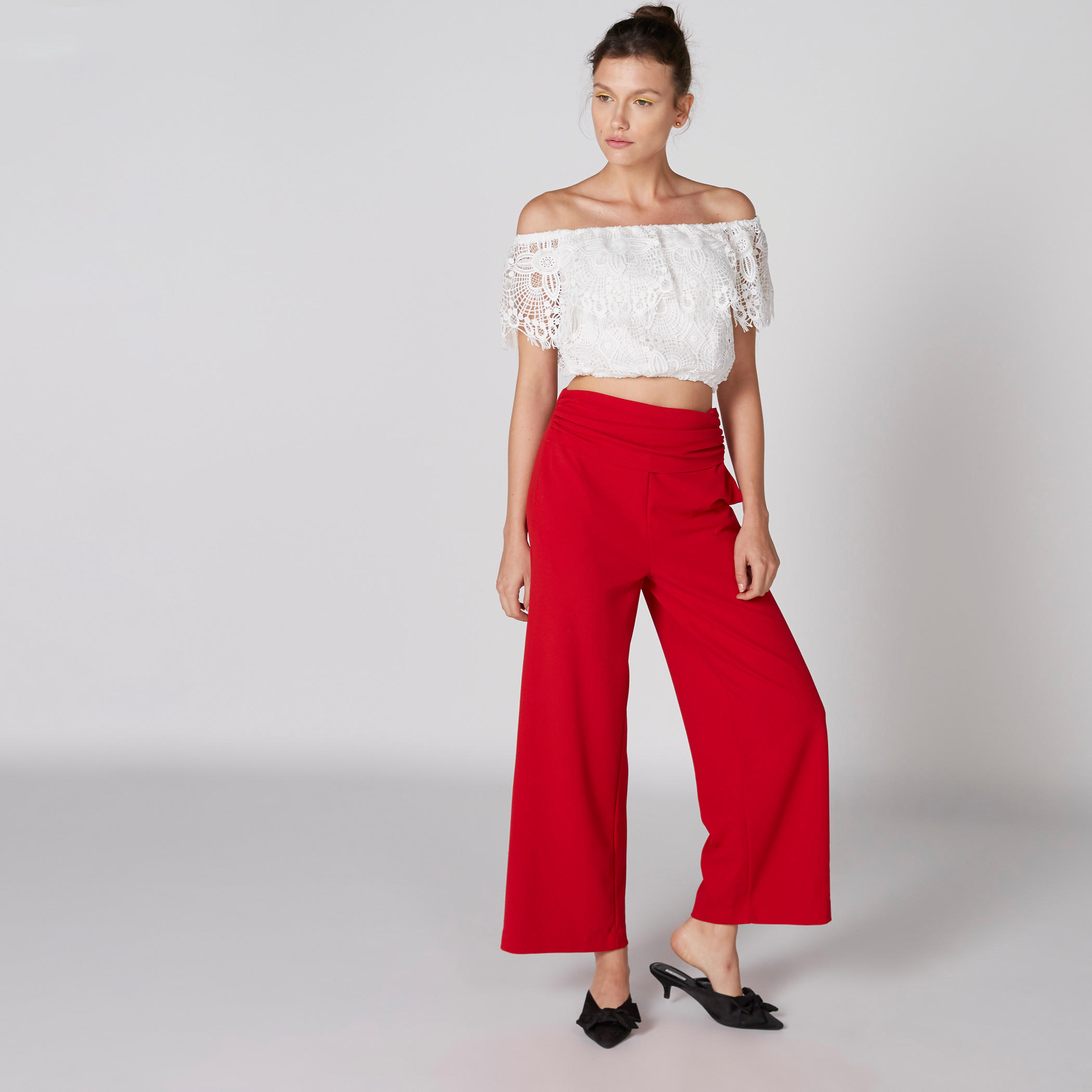 Pocket Detail Palazzo Pants with Elasticised Waistband-women-clothing-bottoms-trousers-image-1