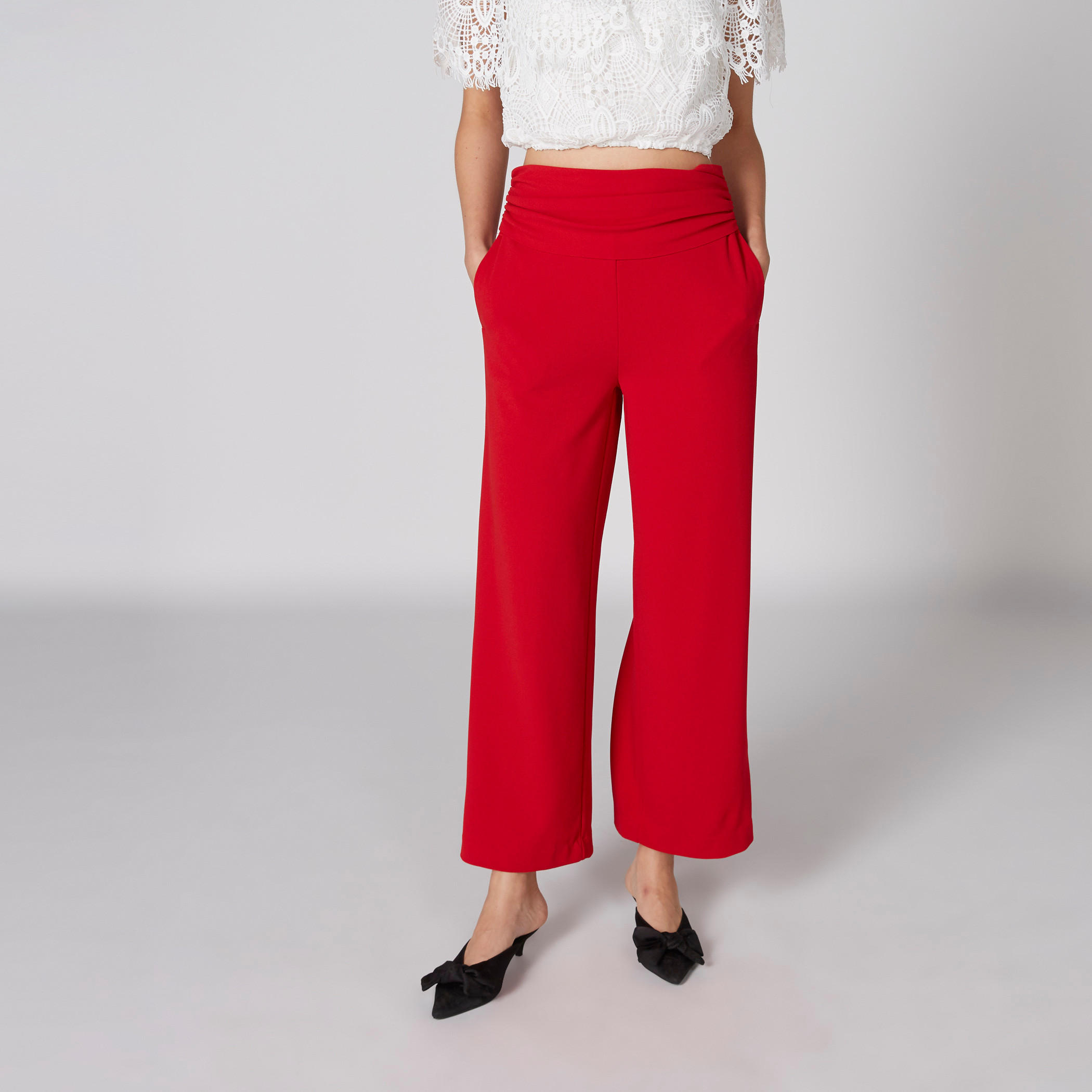 Pocket Detail Palazzo Pants with Elasticised Waistband-women-clothing-bottoms-trousers-image-3