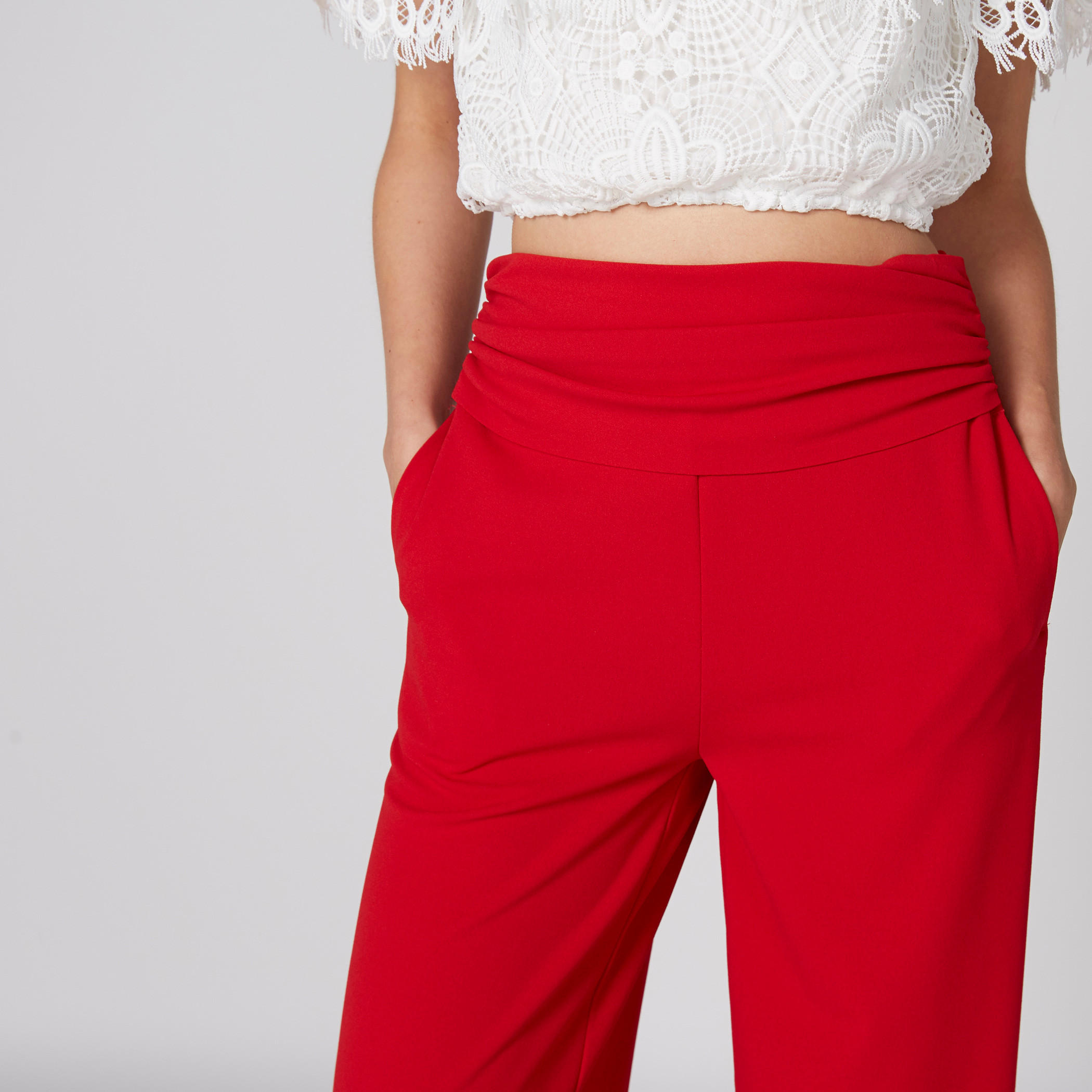Pocket Detail Palazzo Pants with Elasticised Waistband-women-clothing-bottoms-trousers-image-4