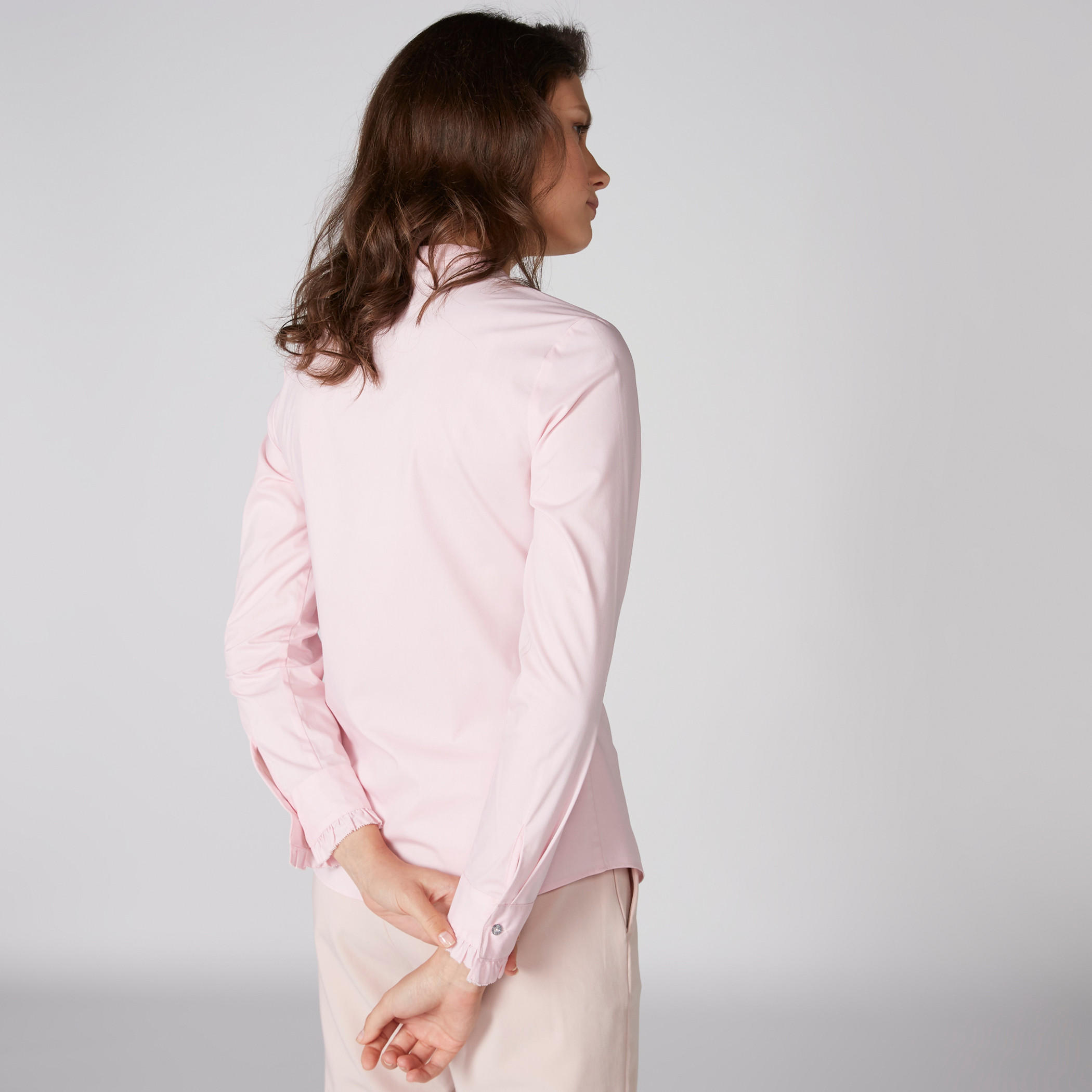 قميص بياقة ماندارين وأكمام طويلة وتفاصيل كشكش-women-clothing-shirtsandblouses-shirts-image-2