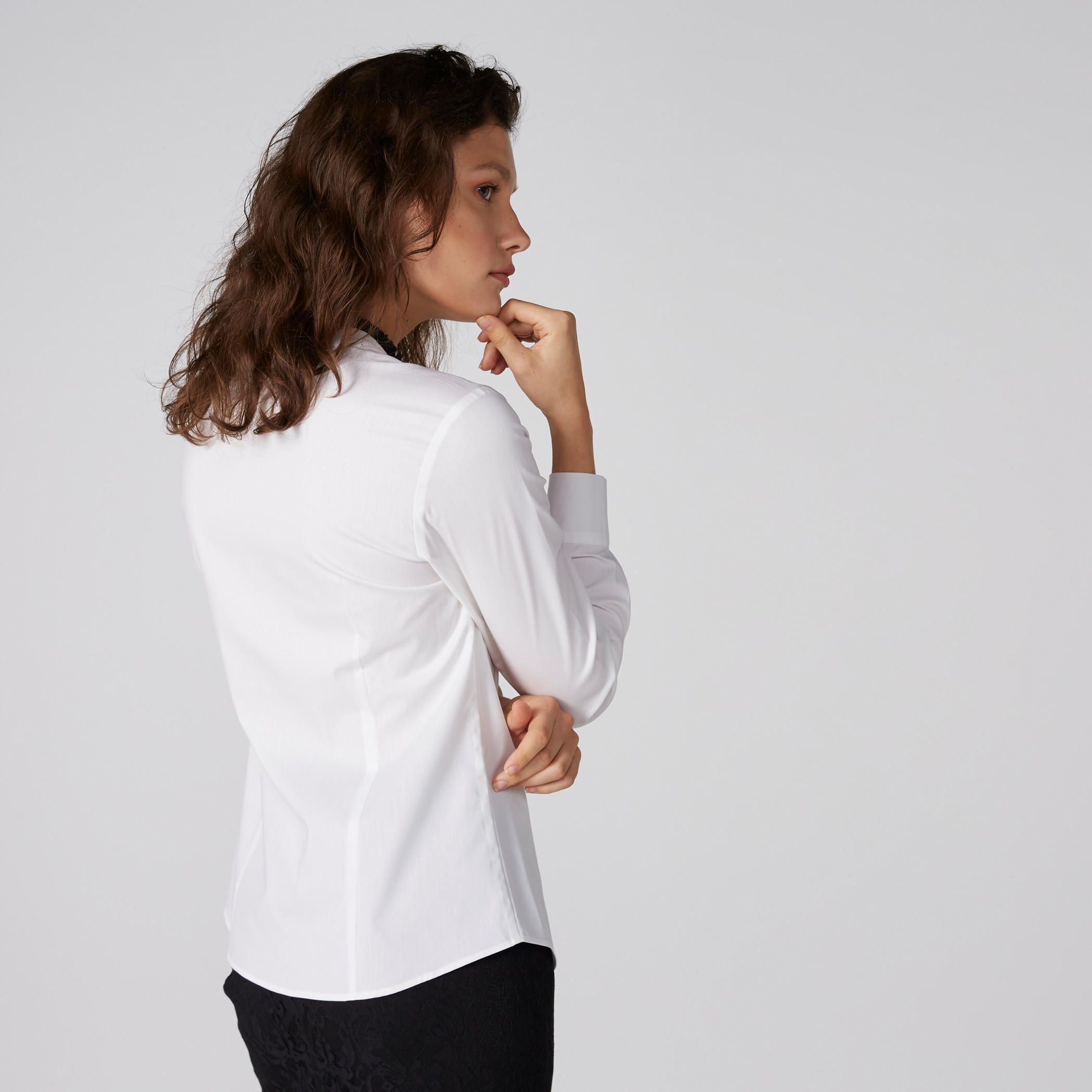 قميص بياقة ماندارين وأكمام طويلة ووصلة أزرار مخفية-women-clothing-shirtsandblouses-shirts-image-3