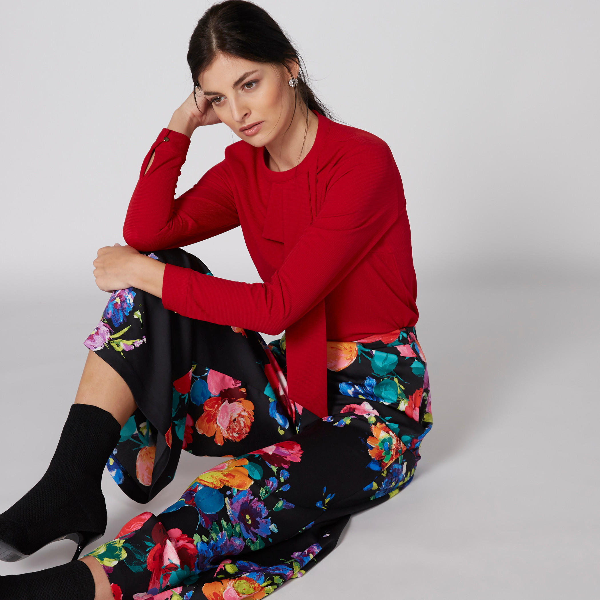 بلوزة بياقة مستديرة وأكمام طويلة وسحّاب إغلاق-women-clothing-shirtsandblouses-blouses-image-3