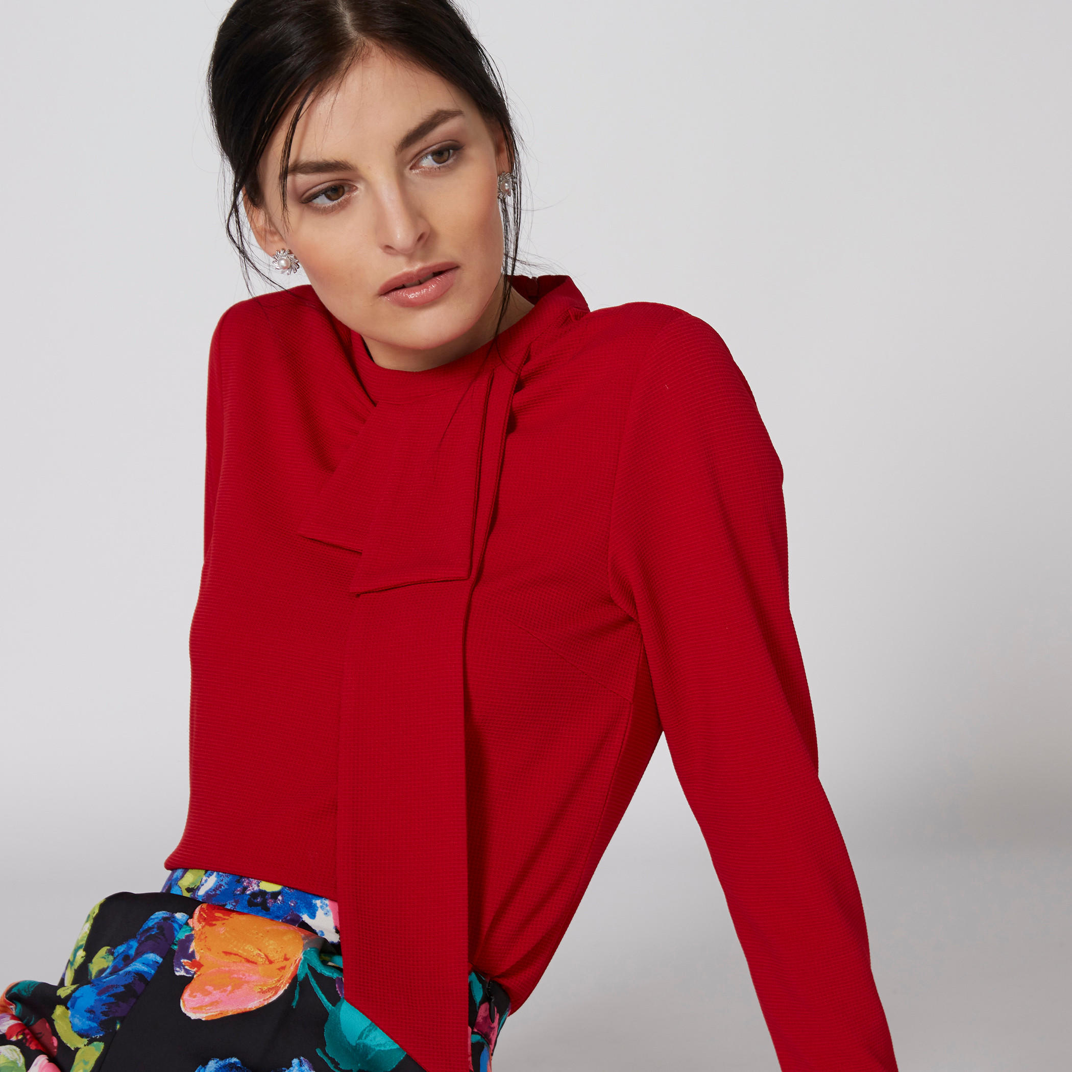 بلوزة بياقة مستديرة وأكمام طويلة وسحّاب إغلاق-women-clothing-shirtsandblouses-blouses-image-5
