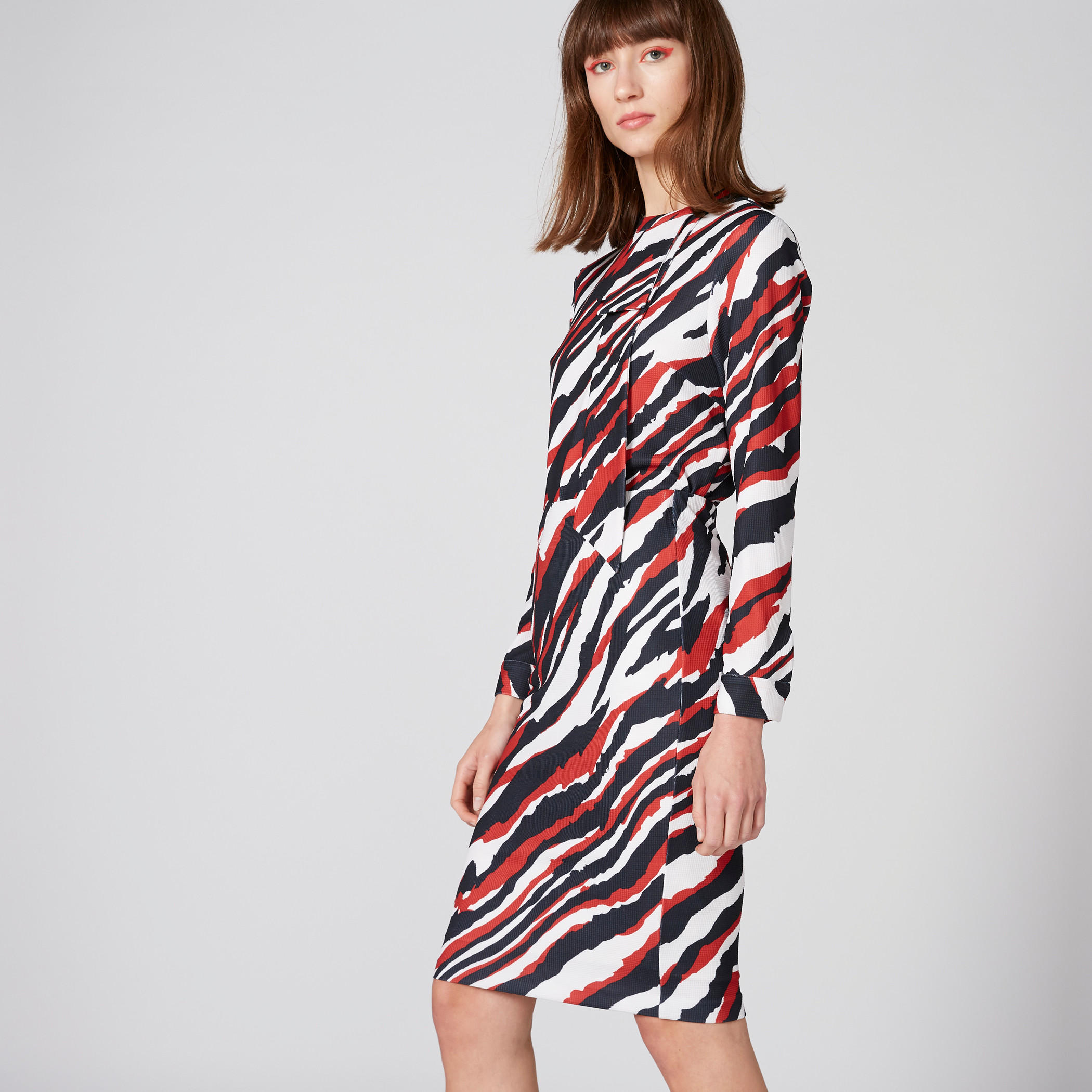 فستان ميدي بينسيل بأكمام طويلة وطبعات-women-clothing-bottoms-skirts-image-2