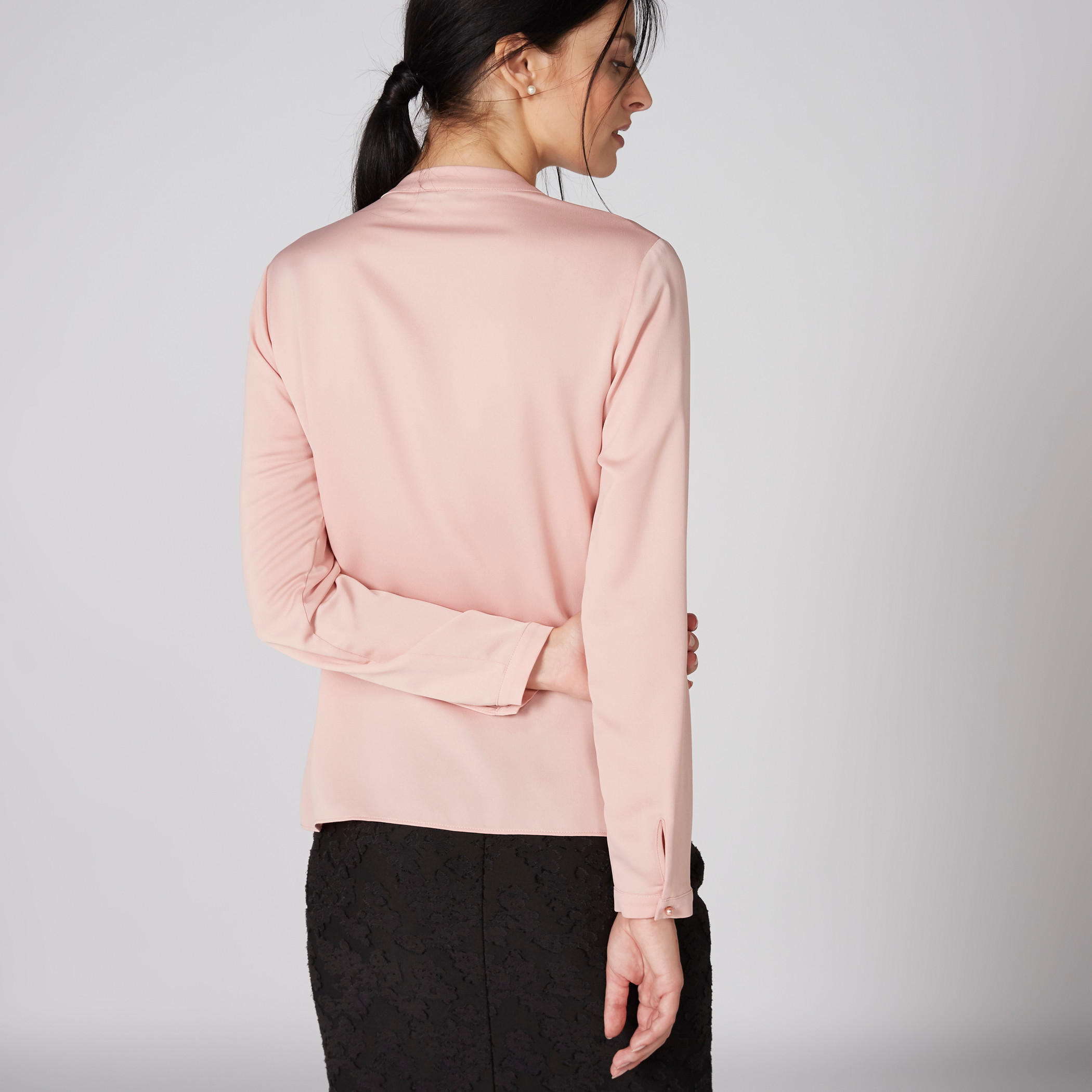 قميص بياقة ماندارين وأكمام طويلة وتفاصيل دانتيل-women-clothing-shirtsandblouses-blouses-image-2