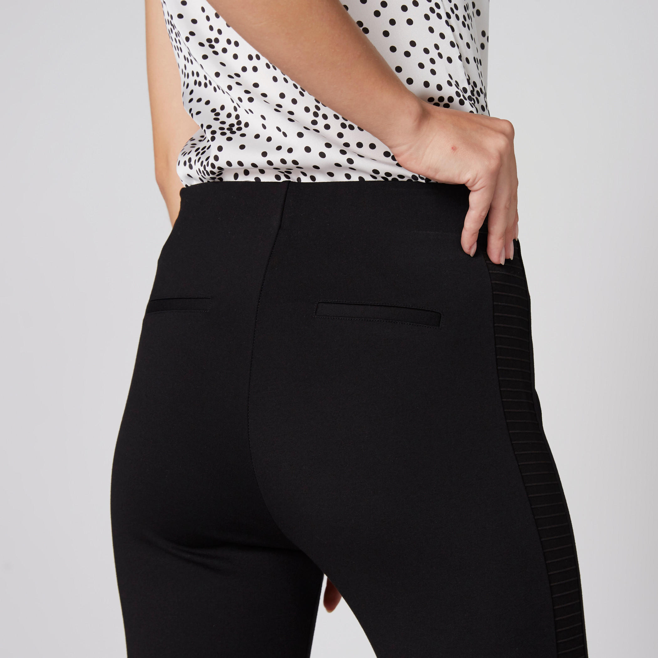 بنطال بونتي طويل بخصر مطّاطي-women-clothing-bottoms-trousers-image-4