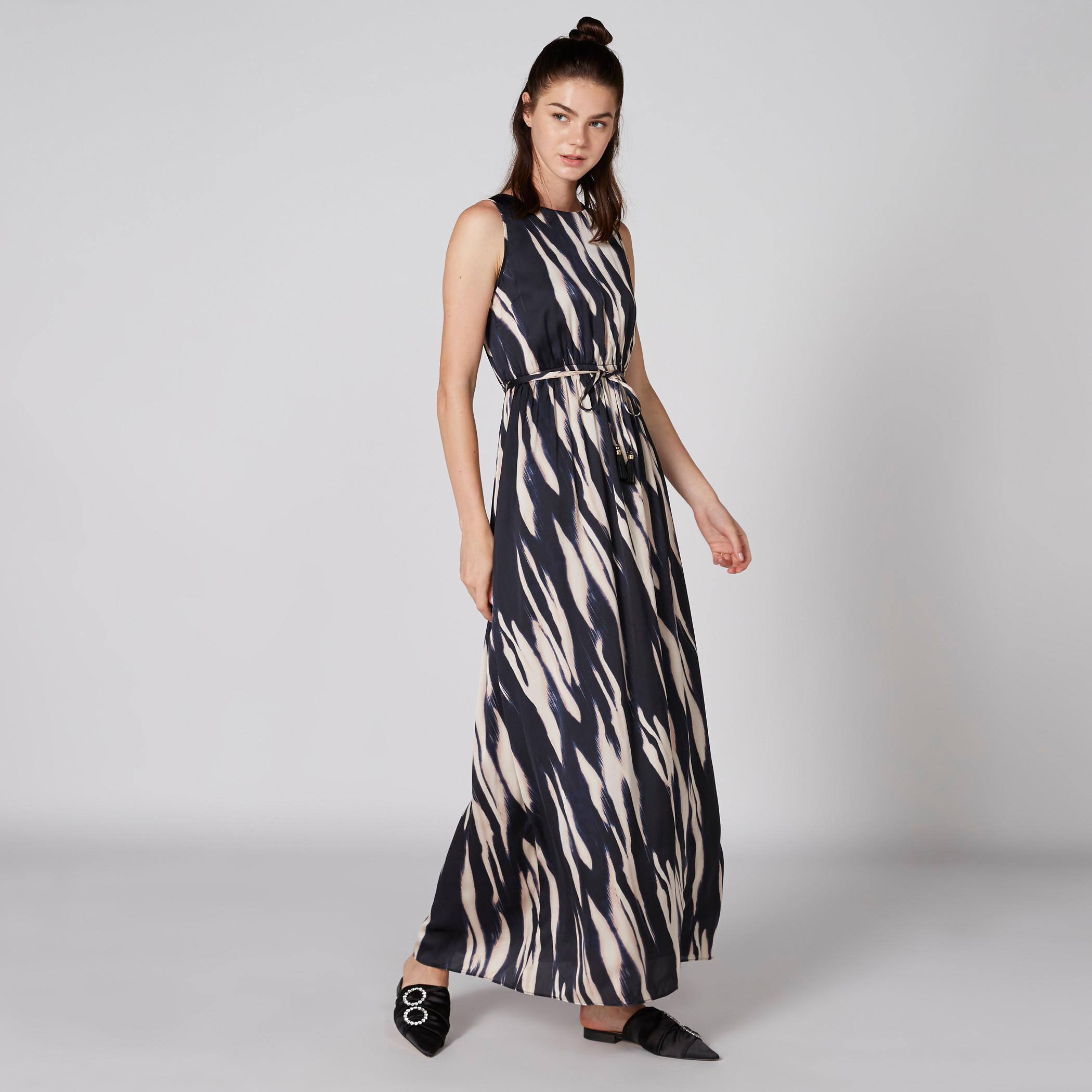 Printed Sleeveless Maxi Dress with Tie Ups-women-clothing-dresses-image-1
