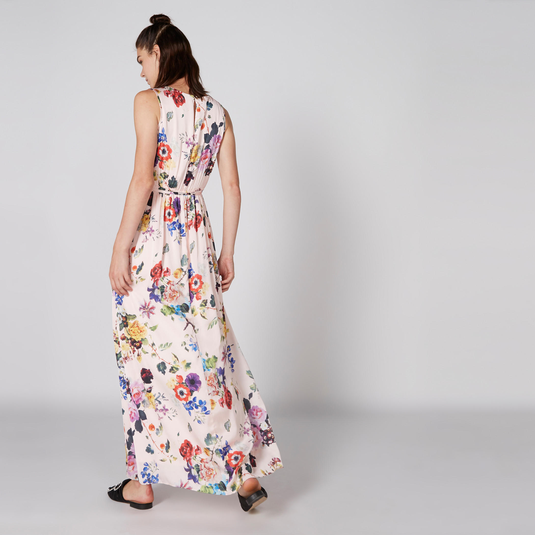 فستان طويل دون أكمام بياقة مستديرة ورباط وطبعات-women-clothing-dresses-image-2