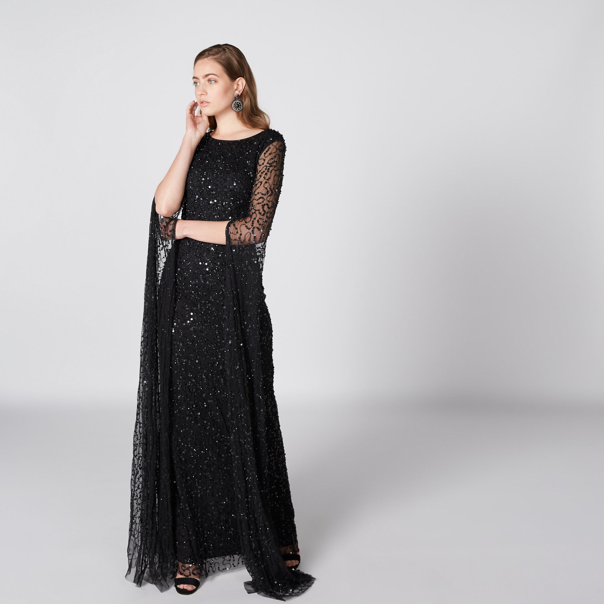 فستان طويل إيه لاين مزيّن بفتحة خلفية-women-clothing-dresses-image-4