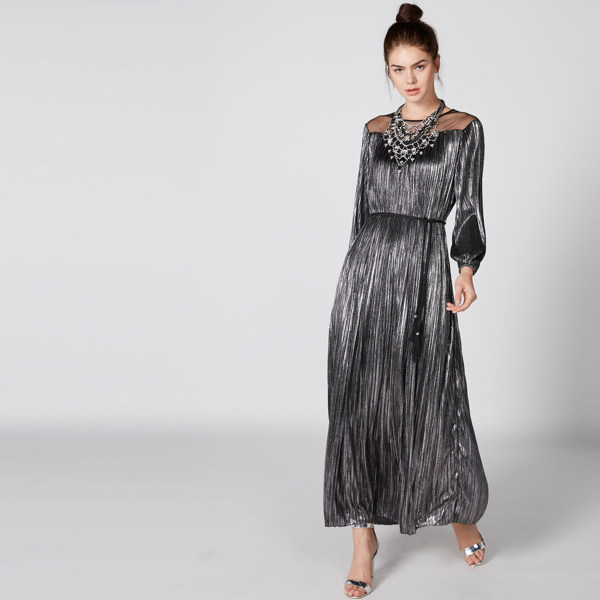 فستان ماكسي بياقة مستديرة وأكمام طويلة-women-clothing-dresses-image-1