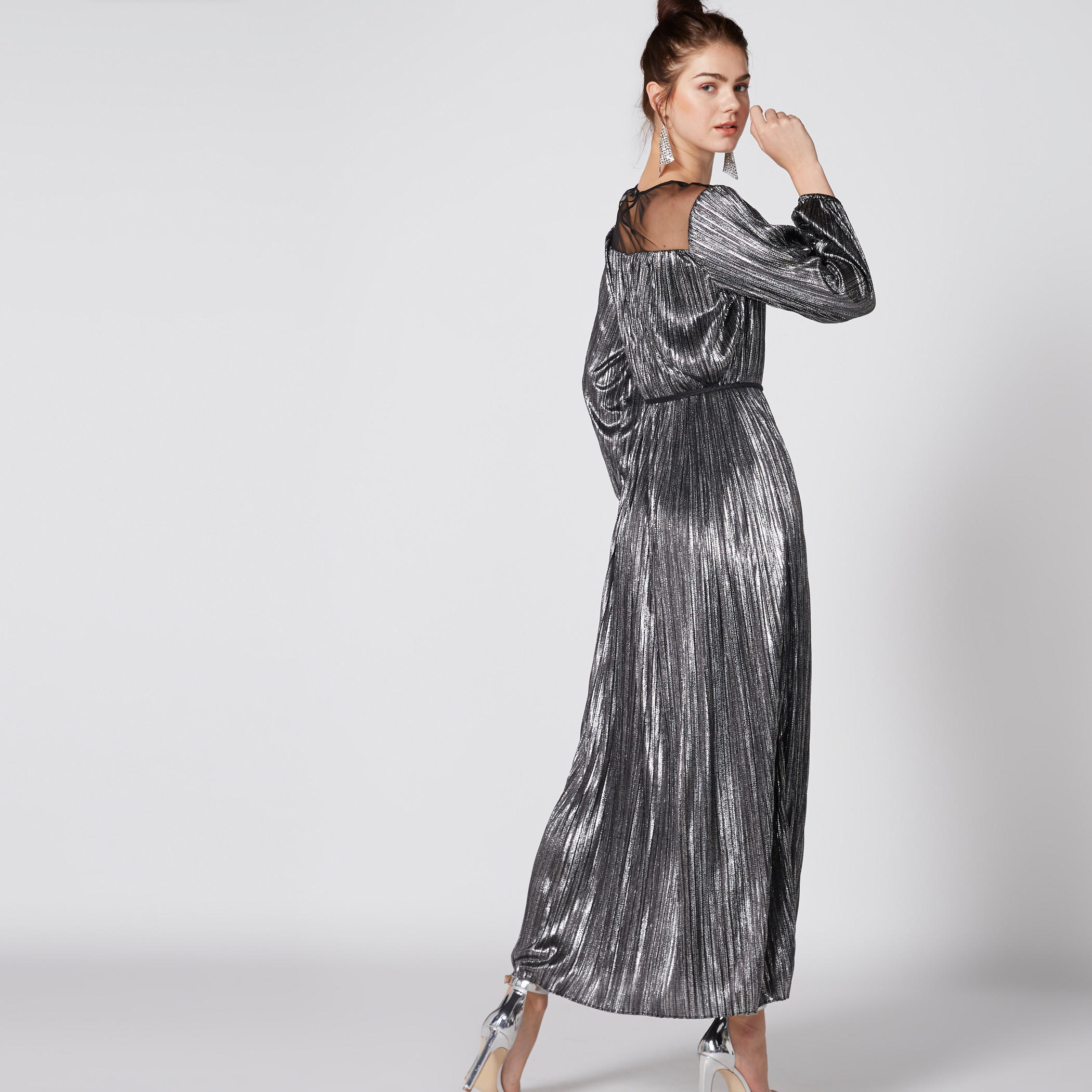 فستان ماكسي بياقة مستديرة وأكمام طويلة-women-clothing-dresses-image-2