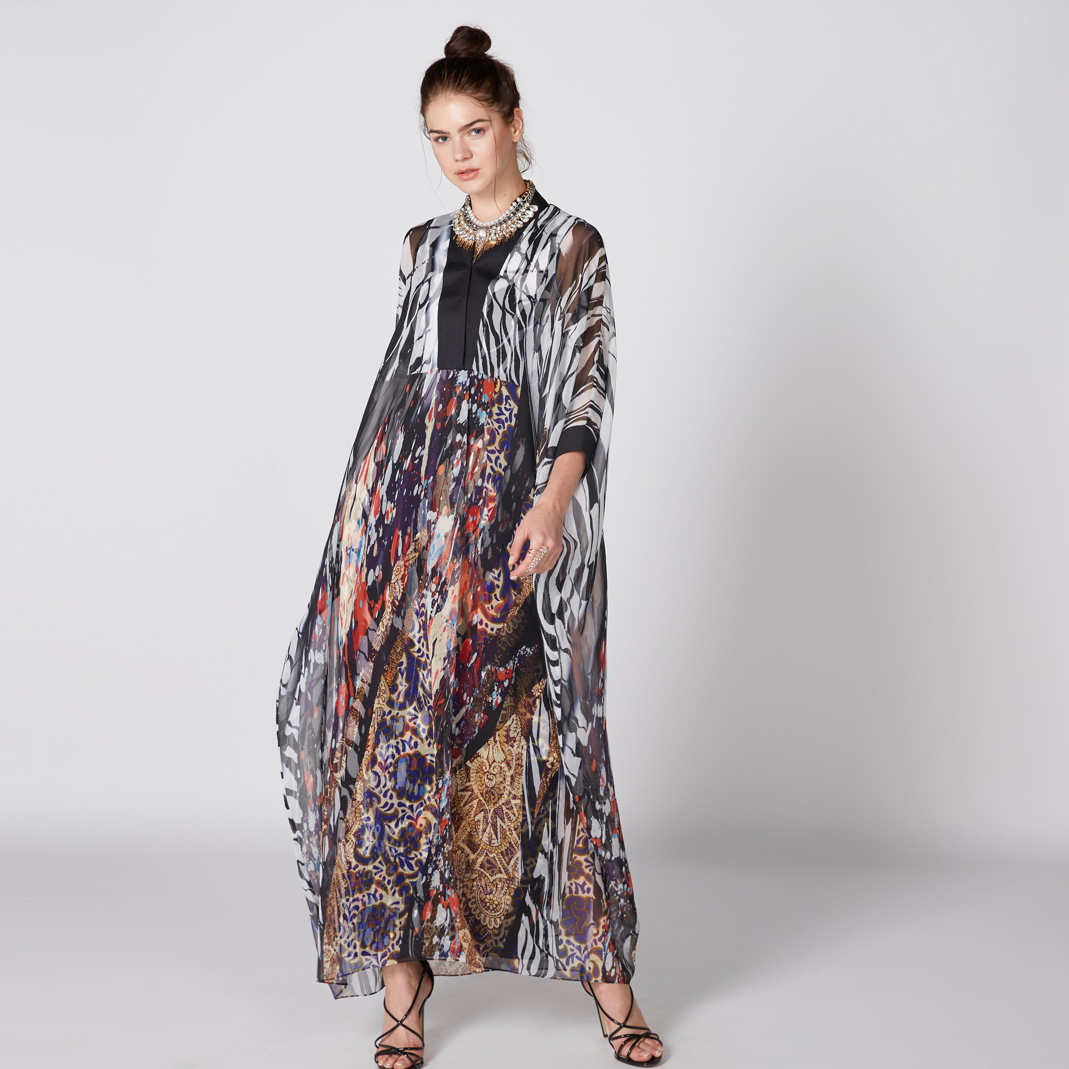 فستان طويل بأكمام 3/4 وطبعات-women-clothing-dresses-image-1
