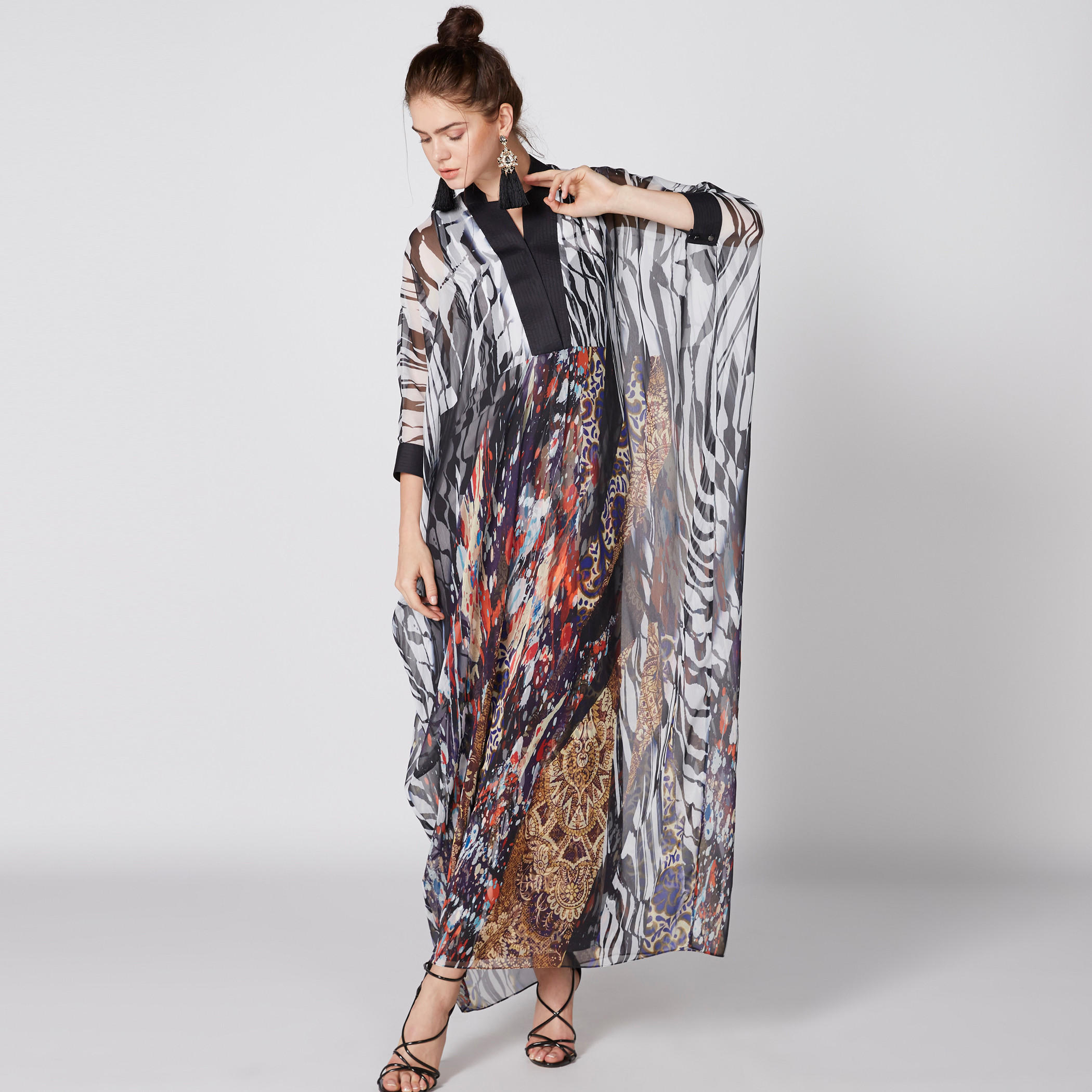 فستان طويل بأكمام 3/4 وطبعات-women-clothing-dresses-image-4