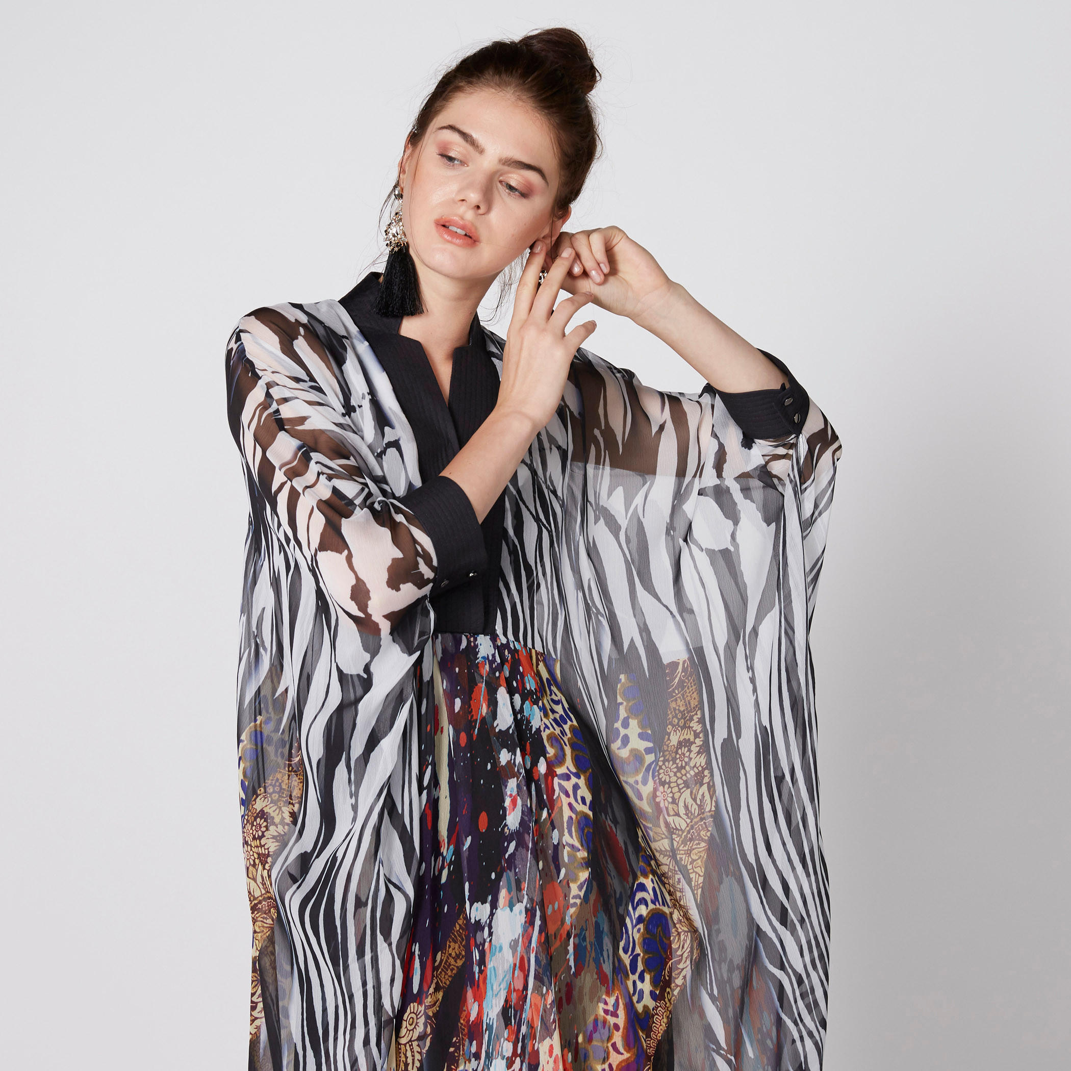 فستان طويل بأكمام 3/4 وطبعات-women-clothing-dresses-image-5